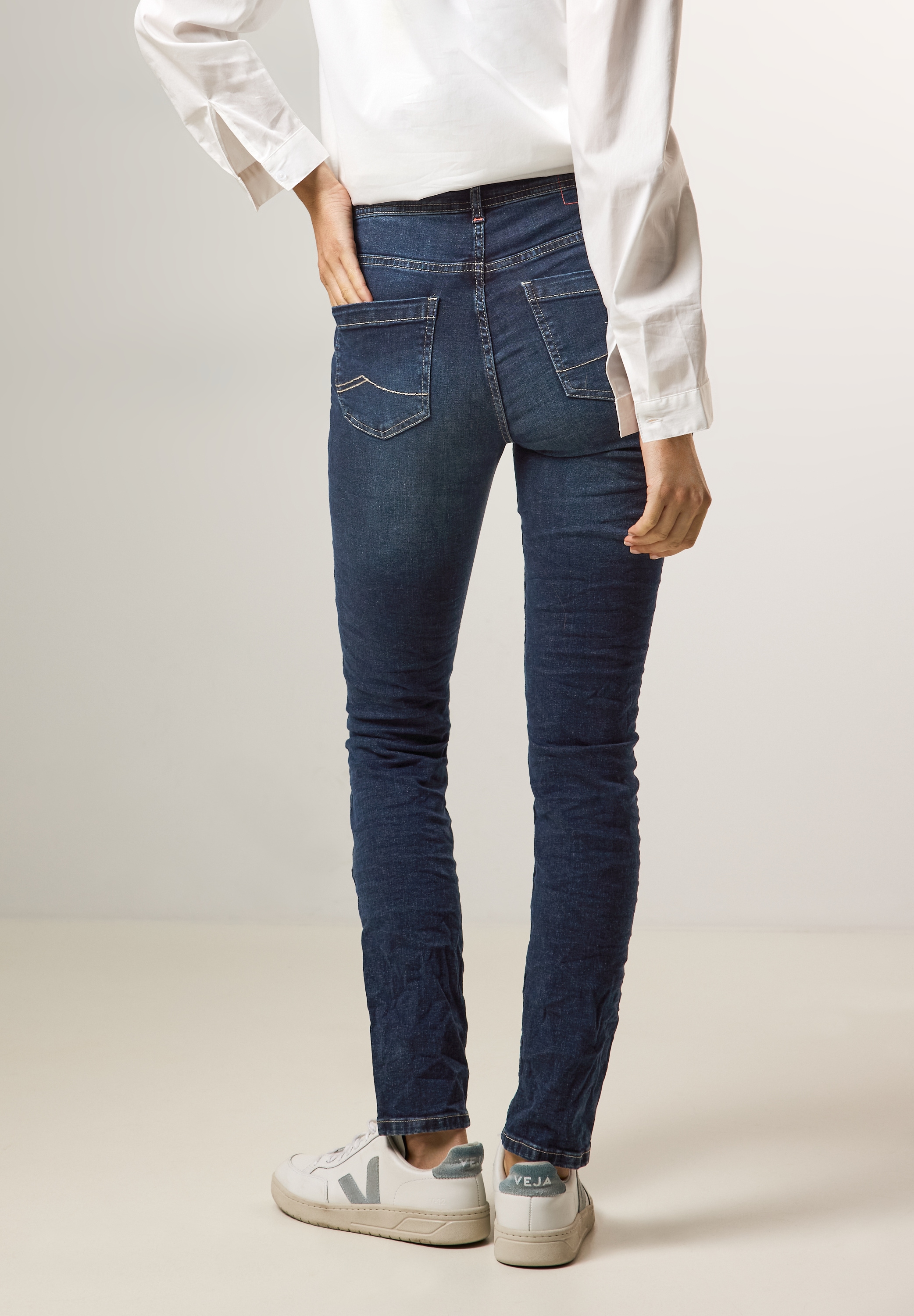 Cecil Slim-fit-Jeans »Style Vicky«, in blauer Waschung