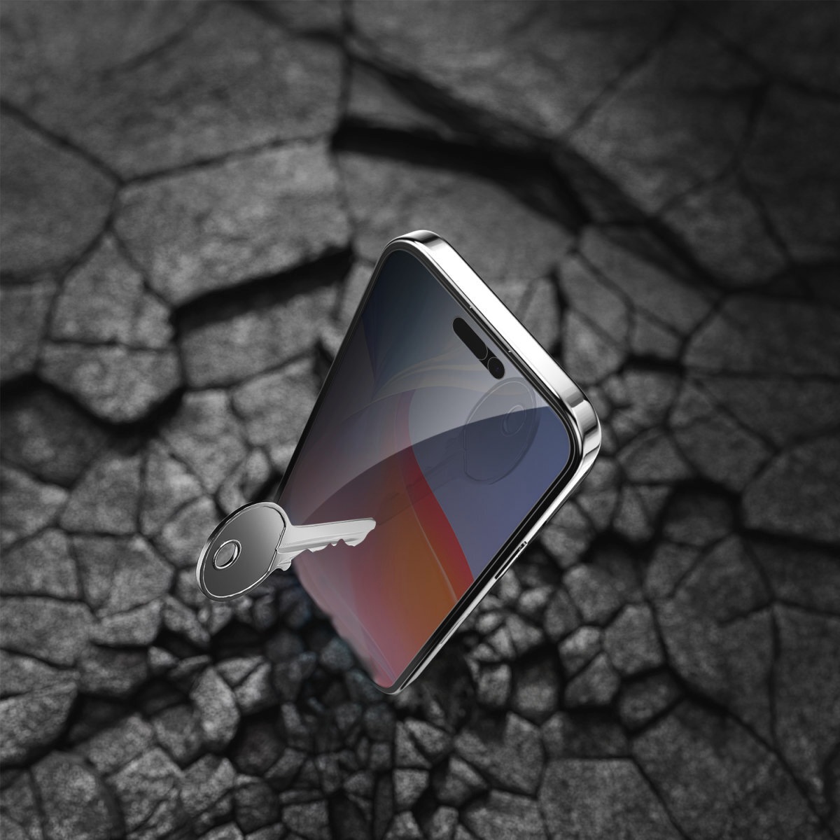 4smarts Displayschutzglas »Second Glass Privacy mit Montagerahmen«, für Apple iPhone 16, (1 St.), Displayschutzfolie, Schutzfolie, Bildschirmschutz, kratz- & stossfest