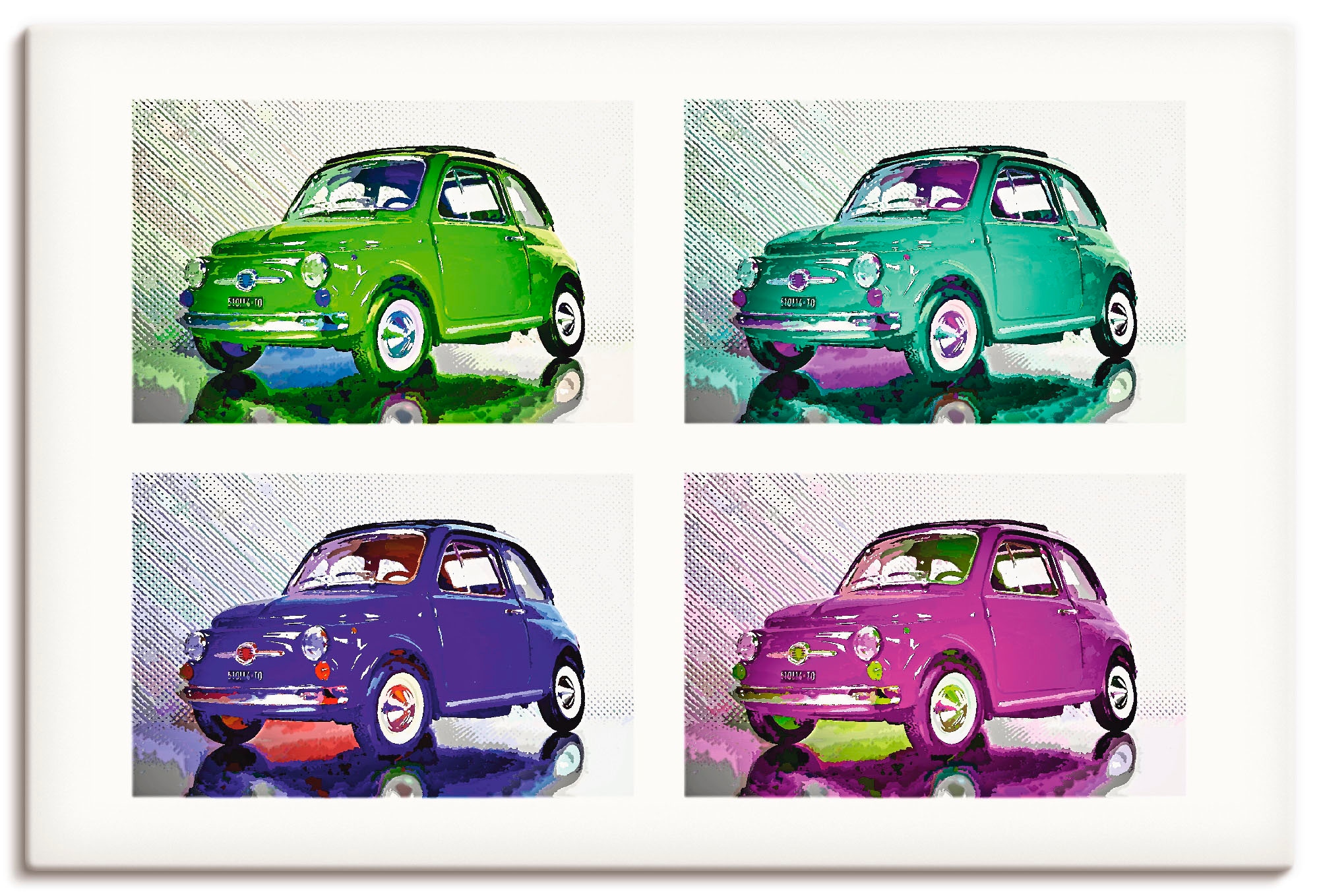 Artland Wandbild »POP ART: Der kleine italienische Freund«, Auto, (1 St.),  als Alubild, Leinwandbild, Wandaufkleber oder Poster in versch. Grössen  kaufen