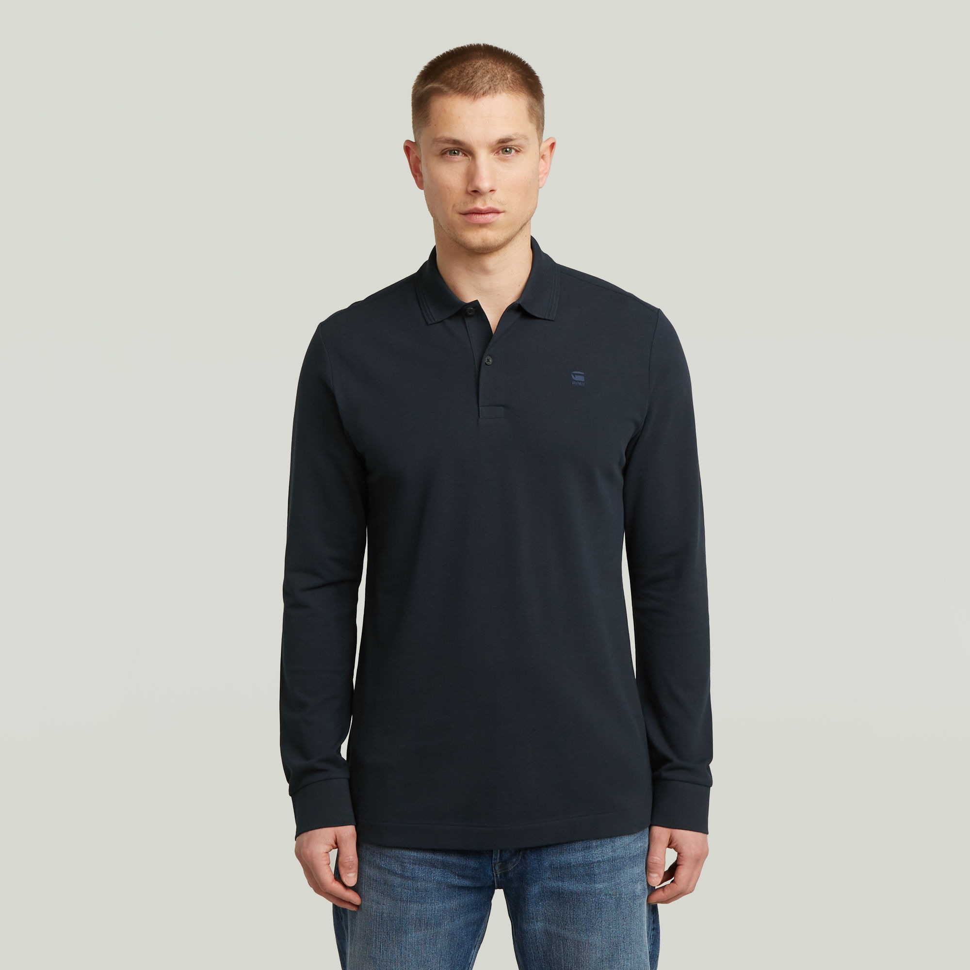 Image of G-STAR Poloshirt "Dunda Slim Polo" langärmlig, mit Logo