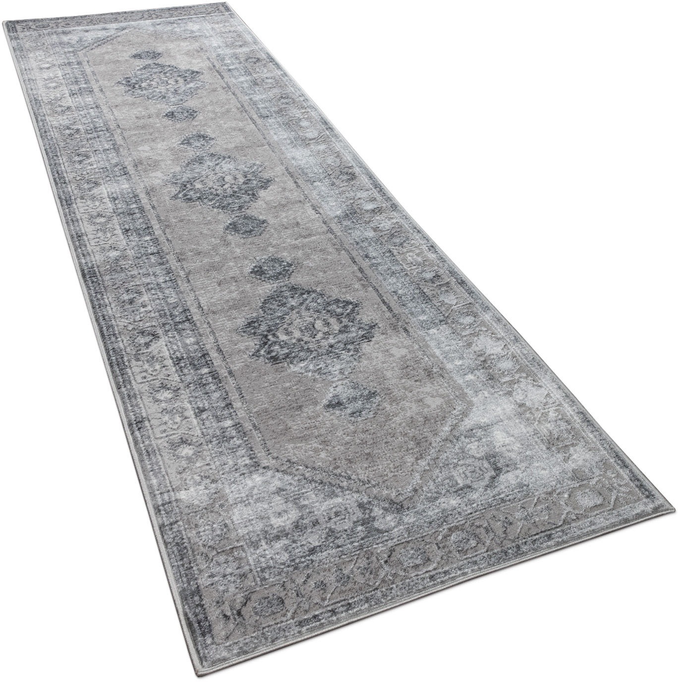 Image of Paco Home Läufer »Neferu 976«, rechteckig, 9 mm Höhe, Teppich-Läufer, Kurzflor, Orient Optik, 3D-Design, ideal im Flur & Schlafzimmer bei Ackermann Versand Schweiz