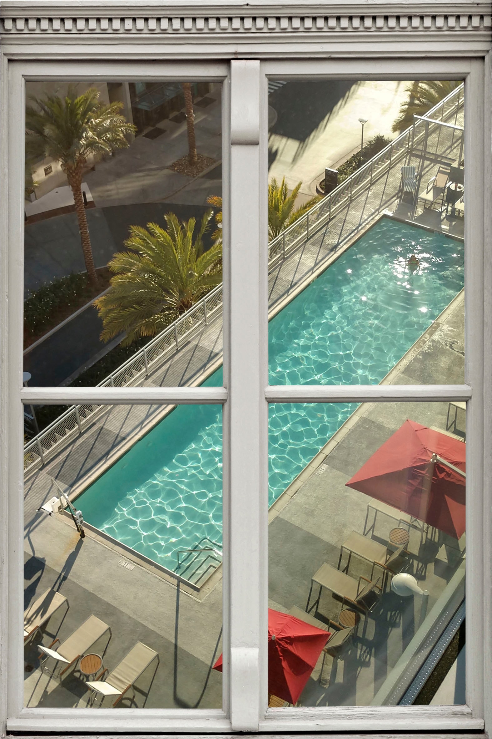 Image of queence Wandsticker "Pool" Wandsticker, Wandbild, selbstklebend, 3D, Fenster