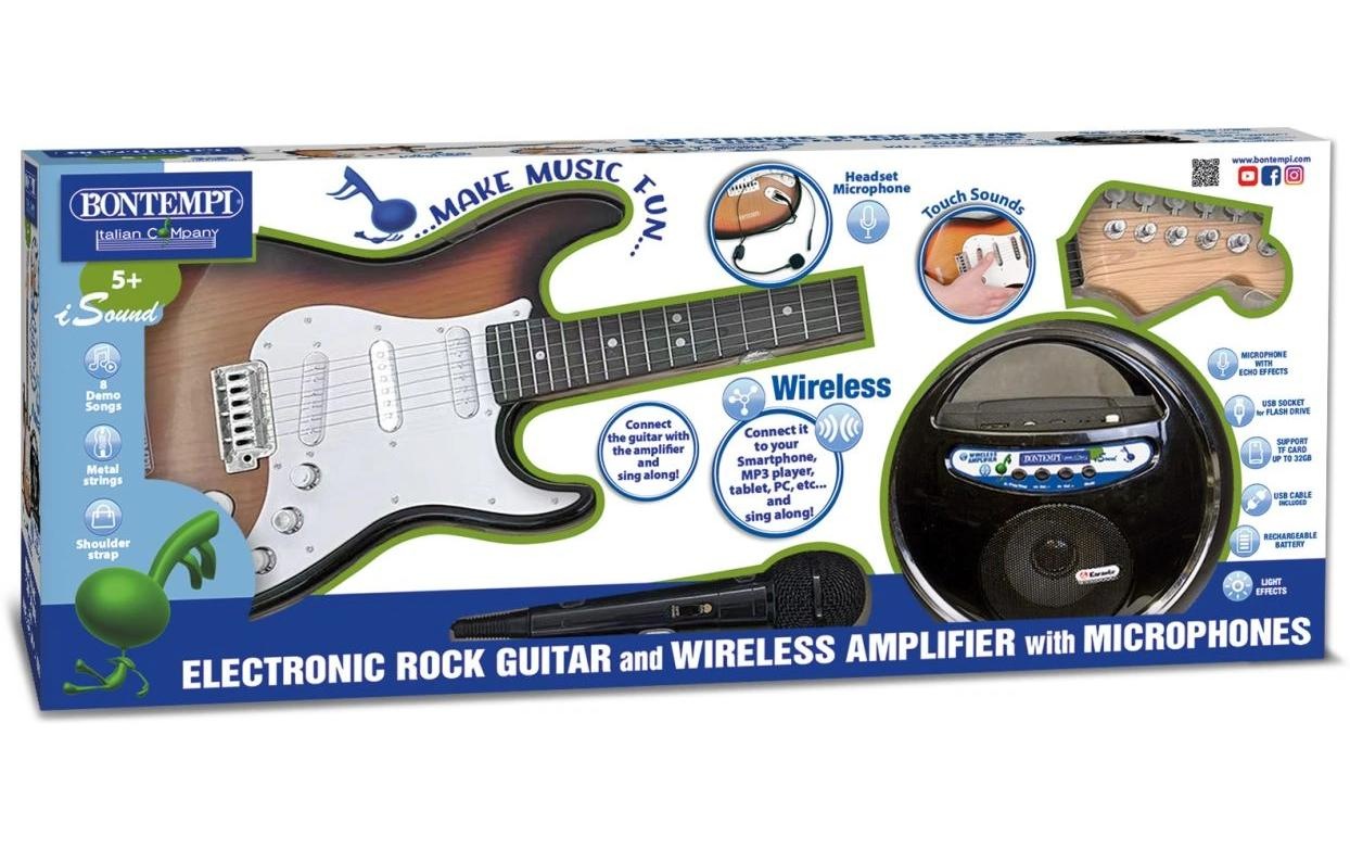 Bontempi Spielzeug-Musikinstrument »Elektronische Rock Gitarre mit Verstärker«, (1 tlg.)