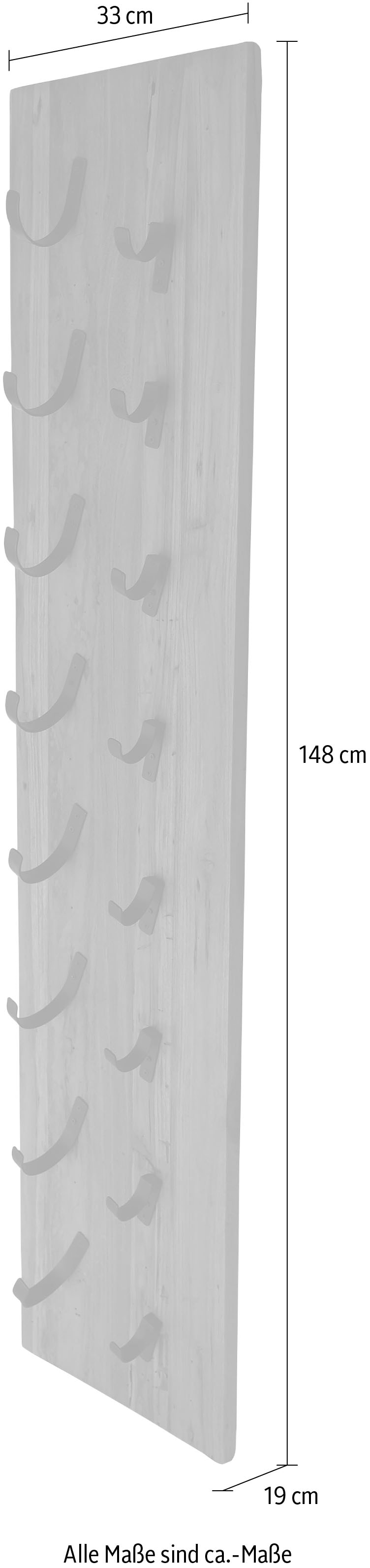 SIT Flaschenregal »Weinregal ROMANTEAKA – Wand-Flaschenregal aus Teakholz & Metall« Wand-Weinregal aus Teakholz & Metall für stilvolle Flaschen