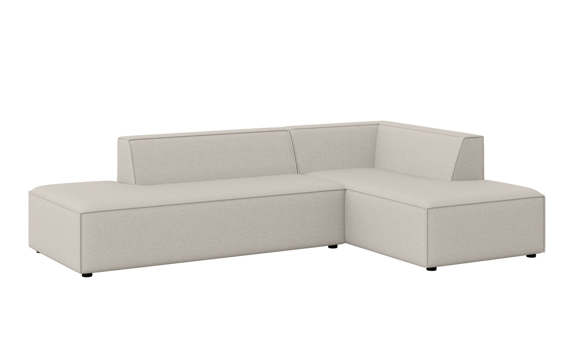 INOSIGN Ecksofa »Ecksofa Cavan mit Ottomane links oder rechts bestellbar«, L-Form mit Wellenunterfederung, Masse B/T/H: 270/180/72 cm