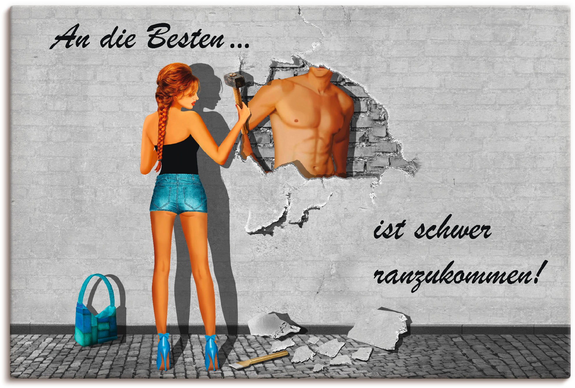 Image of Artland Wandbild »Die Besten«, Frau, (1 St.), in vielen Grössen & Produktarten - Alubild / Outdoorbild für den Aussenbereich, Leinwandbild, Poster, Wandaufkleber / Wandtattoo auch für Badezimmer geeignet bei Ackermann Versand Schweiz