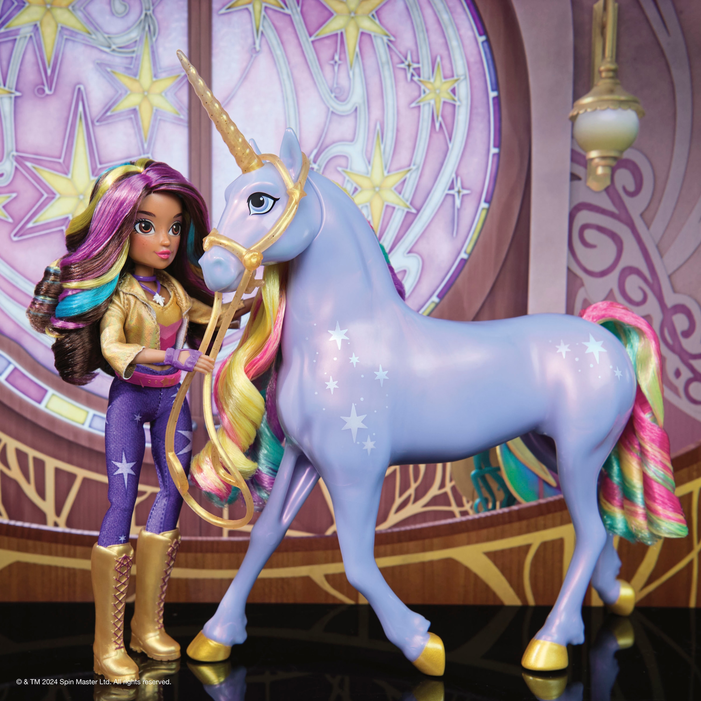 Spin Master Anziehpuppe »Unicorn Academy - Interactive Rainbow Light-Up Wildstar & Sophia« mit Licht- & Soundeffekt