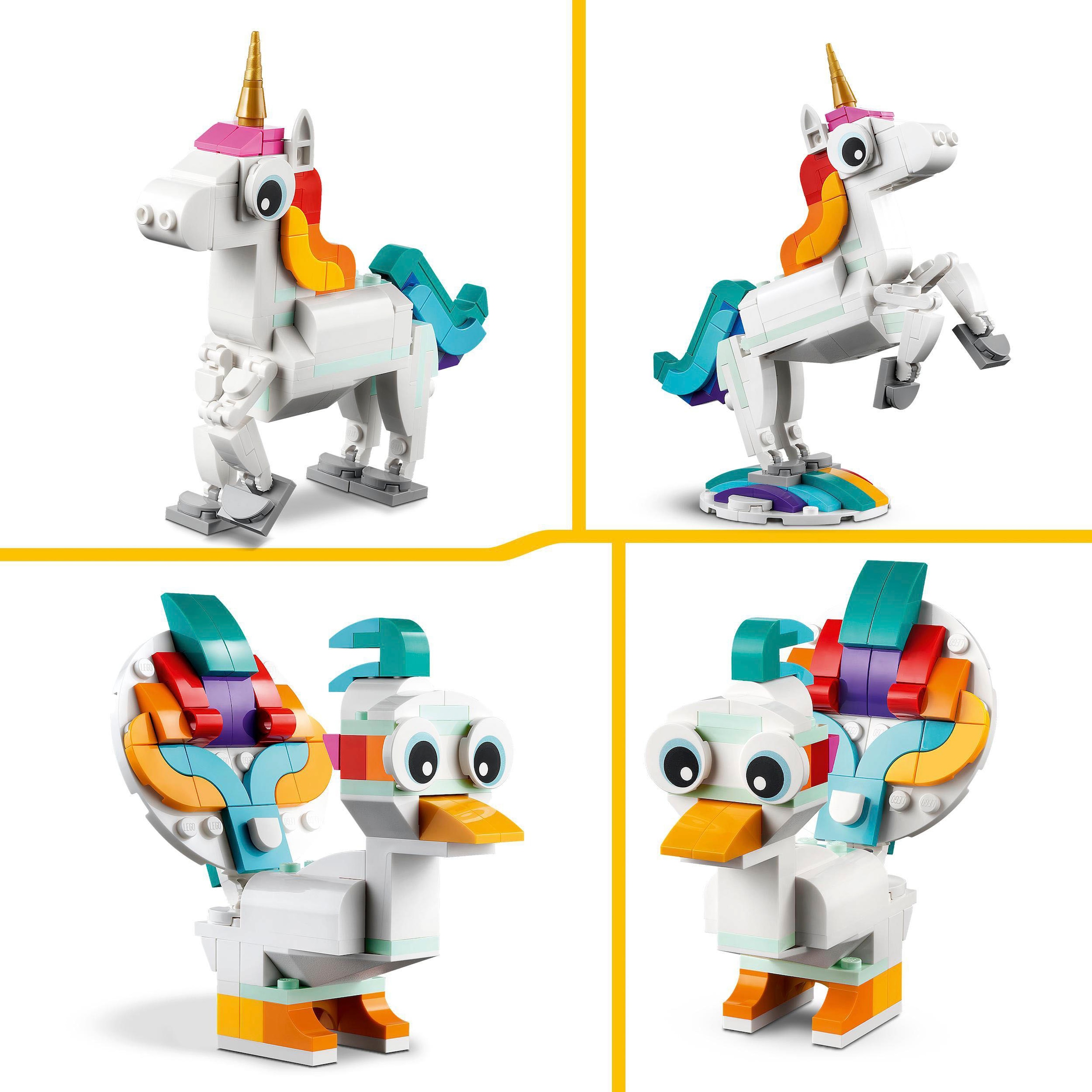 LEGO® Konstruktionsspielsteine »Magisches Einhorn (31140), LEGO® Creator 3in1«, (145 St.)