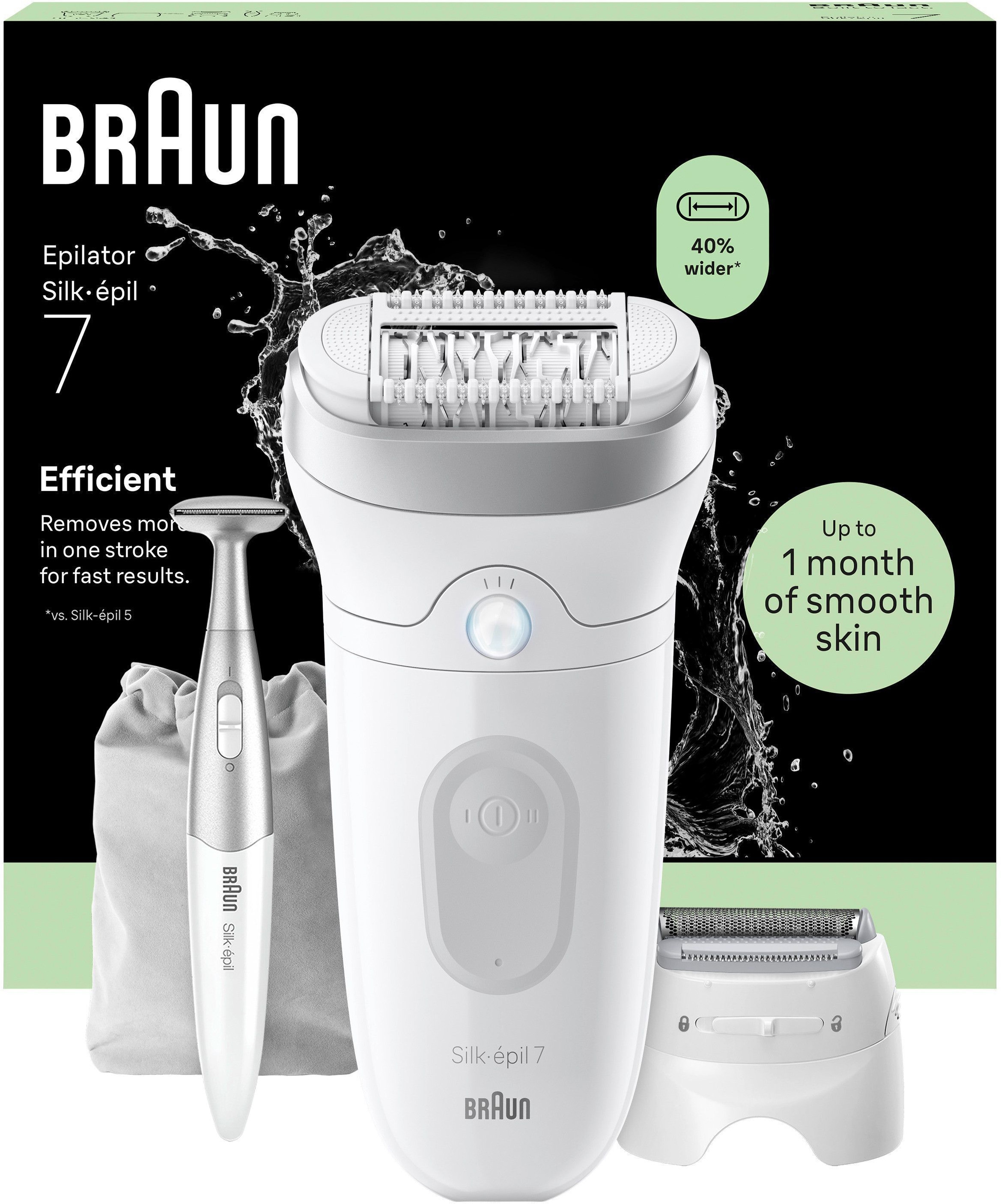 Image of Braun Epilierer "Silk-épil 7 SE7-241" Rasier- & Trimmeraufsatz, Wet&Dry