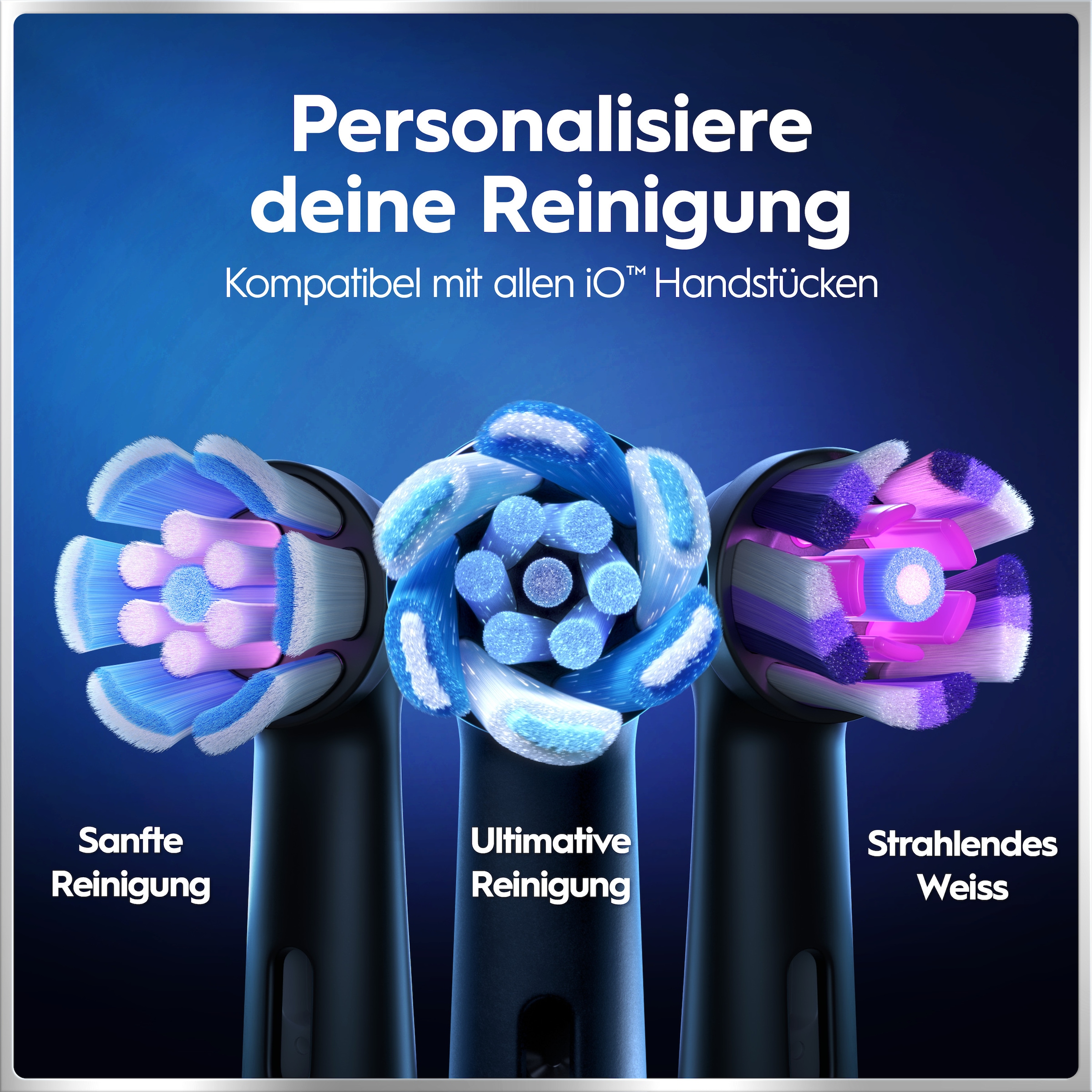Oral-B Brosse à dents électrique »iO Series 6« 3 cuis Aufsteckbürsten Doppelpack, 3 Aufsteckbürsten, Reise-Etui