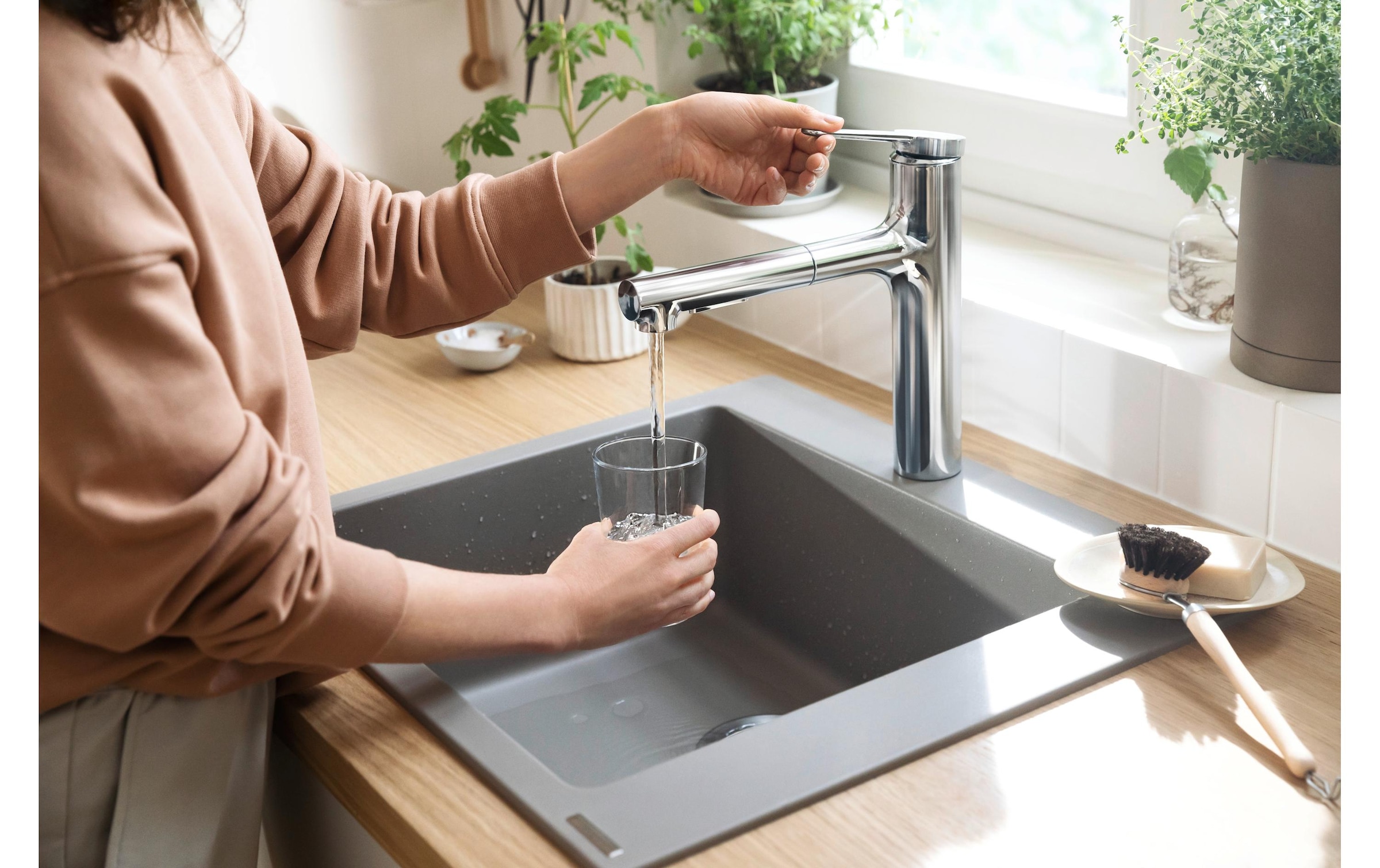 hansgrohe Küchenarmatur »Zesis M33 Auszugsbrause, 2 Strahlen, sBox lite«
