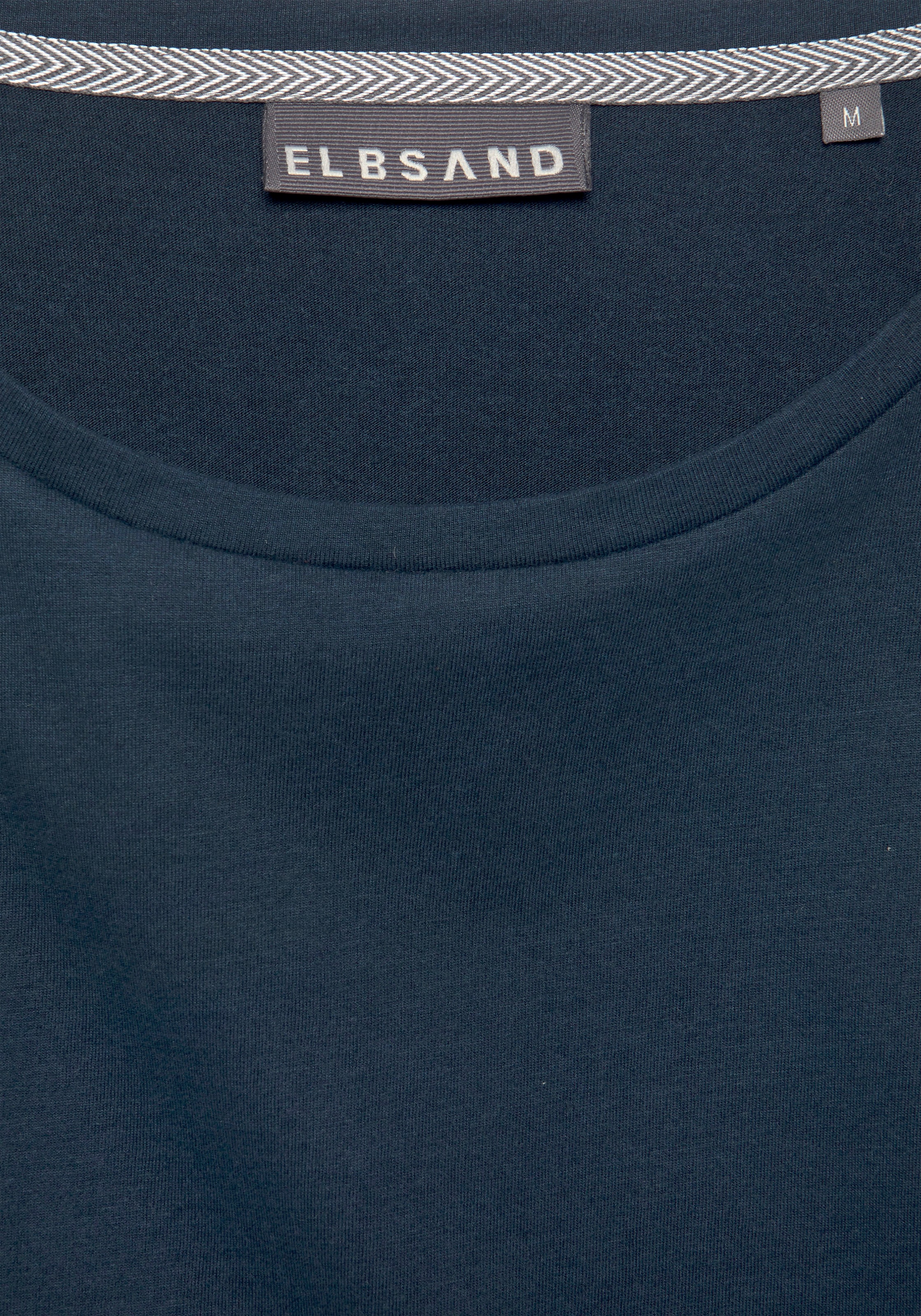 versandkostenfrei Langarmshirt Logodruck Elbsand sportlich-casual Longsleeve Baumwoll-Mix, auf hinten, »Tinna«, aus mit