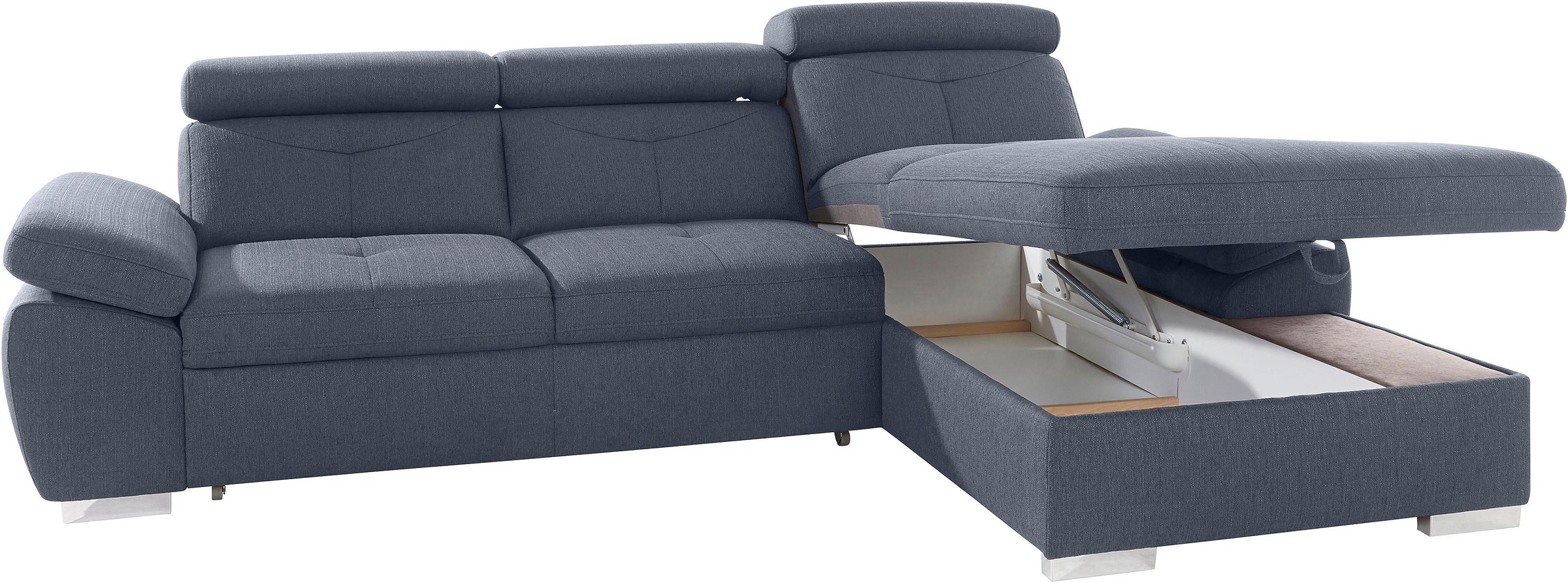 exxpo - sofa fashion Ecksofa »Spring, super bequem, mit Armteil- und Kopfteilfunktion, OTTOs Choice«, L-Form, wahlweise mit Bettfunktion und Bettkasten