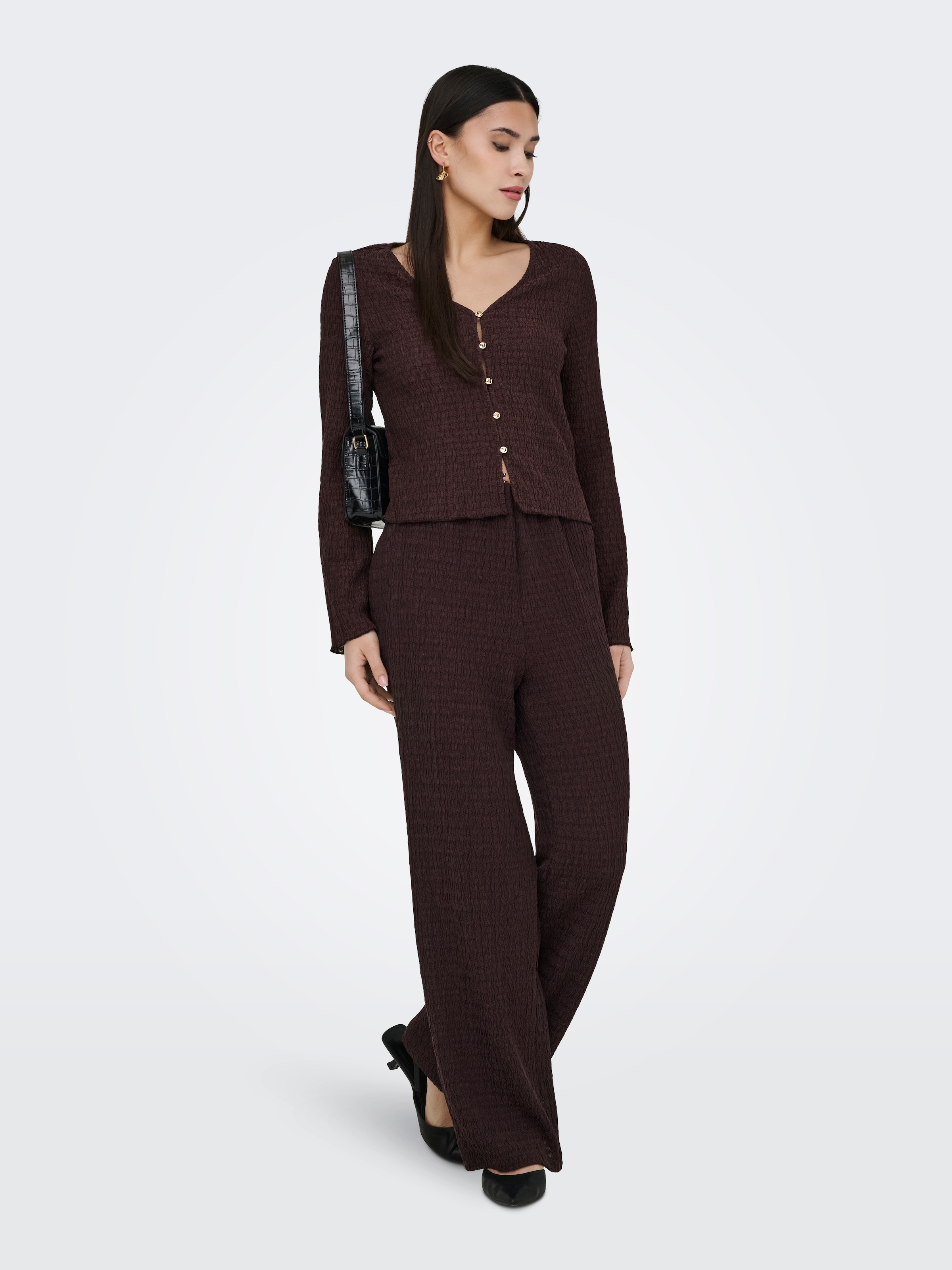 ONLY Veste en tricot »ONLILSE L/S CARIDGAN STRUC JRS« Kunstfaser, V-Ausschnitt