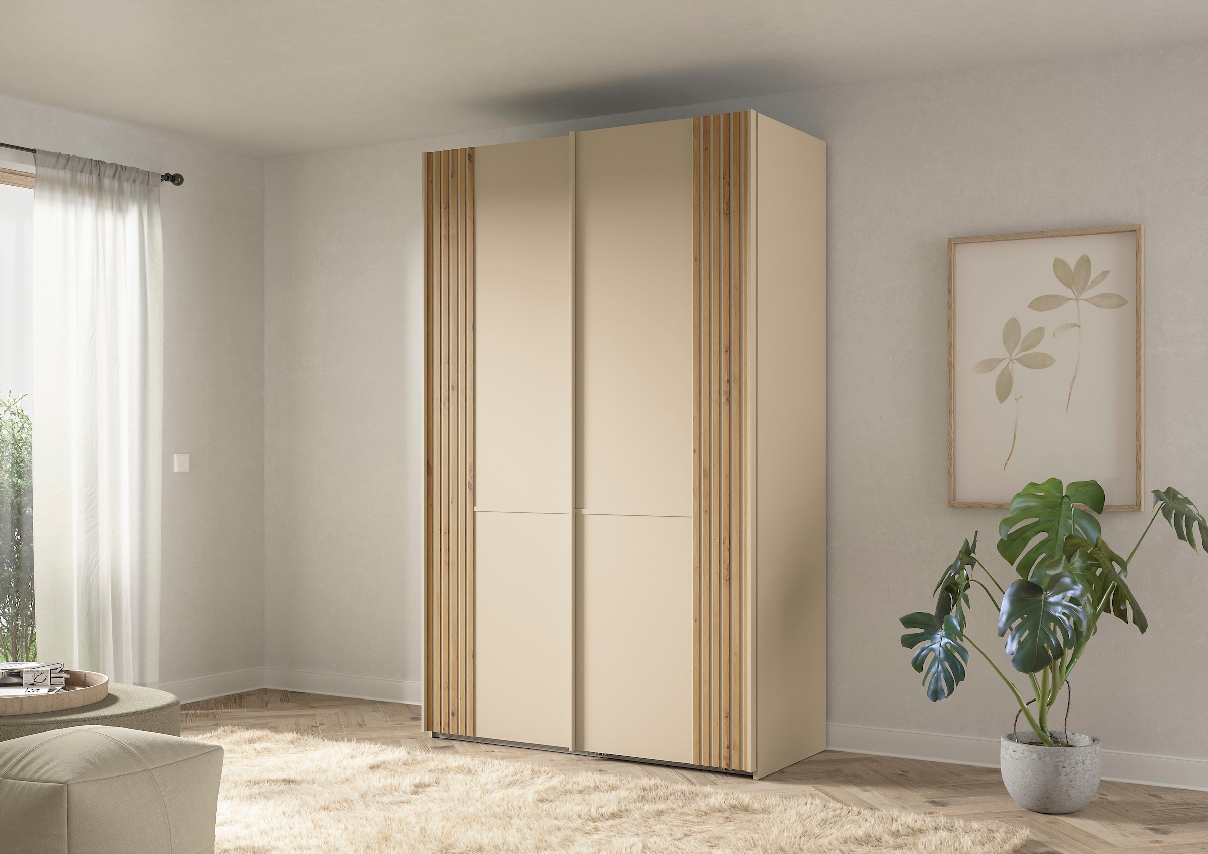 Musterring Armoire à portes coulissantes »Isabelle« portes à lamelles, différentes tailles et couleurs, hauteur 236 cm