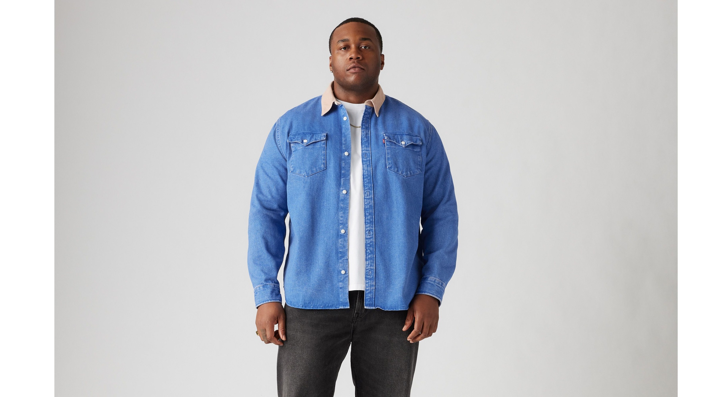 Levi's® Plus Jeanshemd »BIG RELAXED FIT WESTERN«