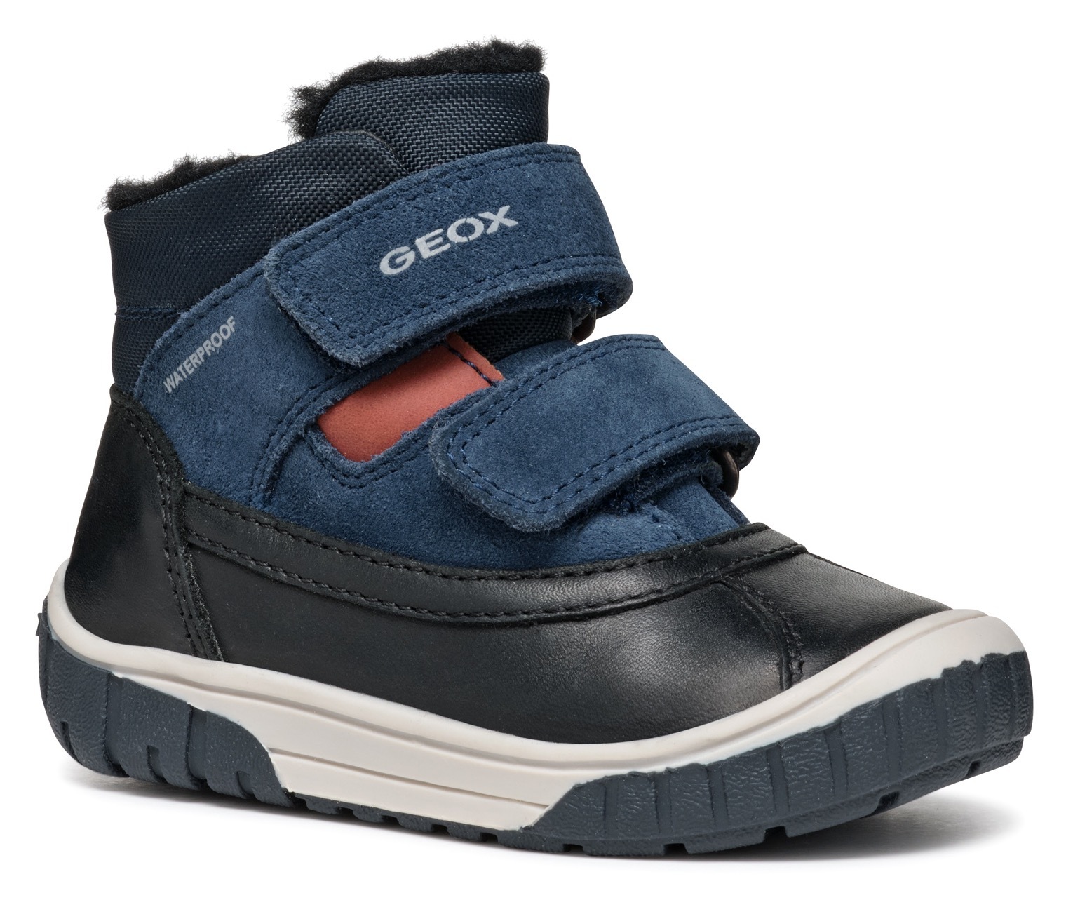 Geox Winterboots »B OMAR BOY WPF C«, Klettstiefel, Babystiefel Winterstiefel mit Warmfutter