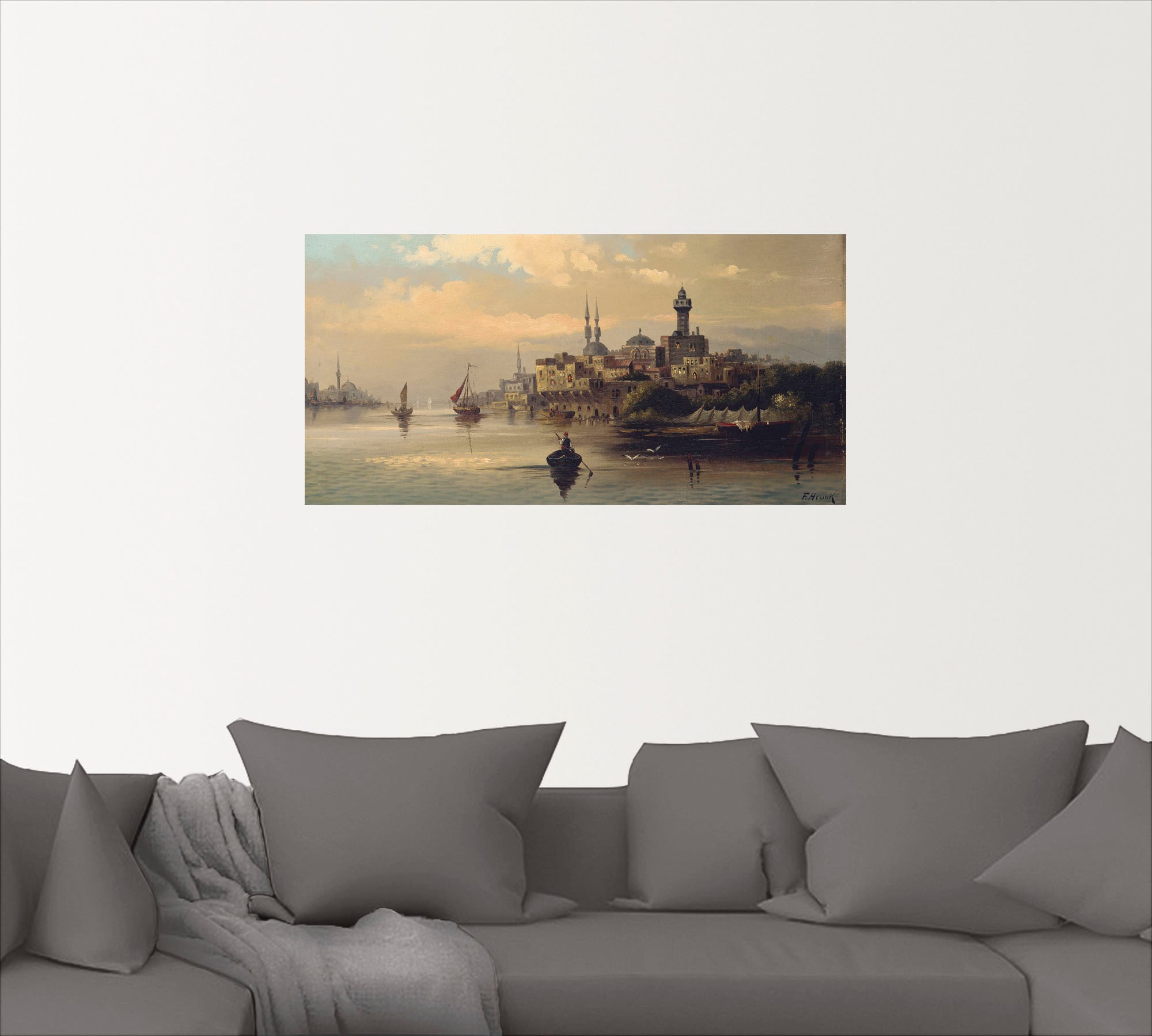 Artland Wandbild »Kauffahrtsschiffe auf Bosporus, Istanbul«, Gewässer, (1 St.), als Leinwandbild, Poster, Wandaufkleber in verschied. Grössen