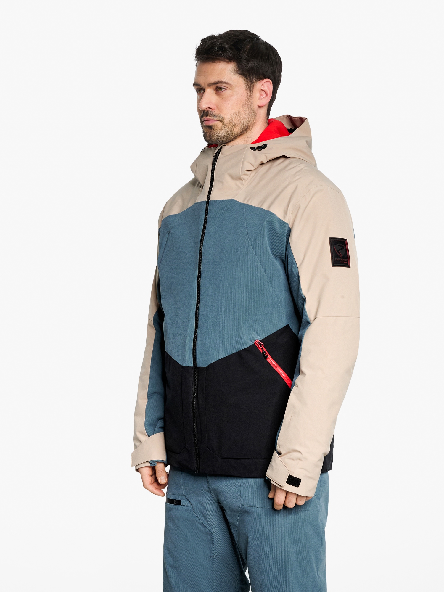 Ziener Skijacke »TOBIN-Z AQUASHIELD® HERREN« wasserdicht, winddicht, atmungsaktiv, elastisch, Kapuze