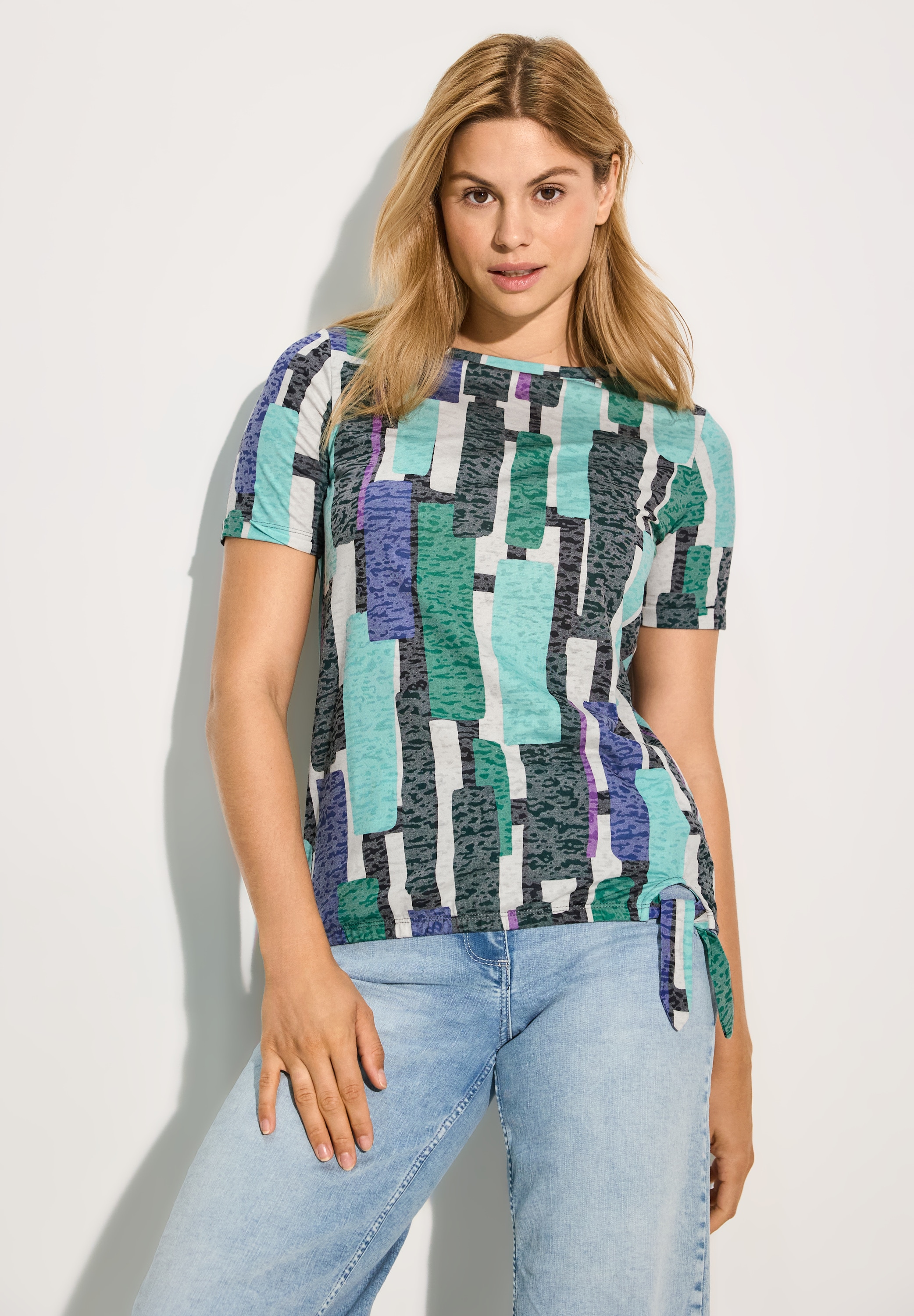 Print-Shirt, mit All-Over Print