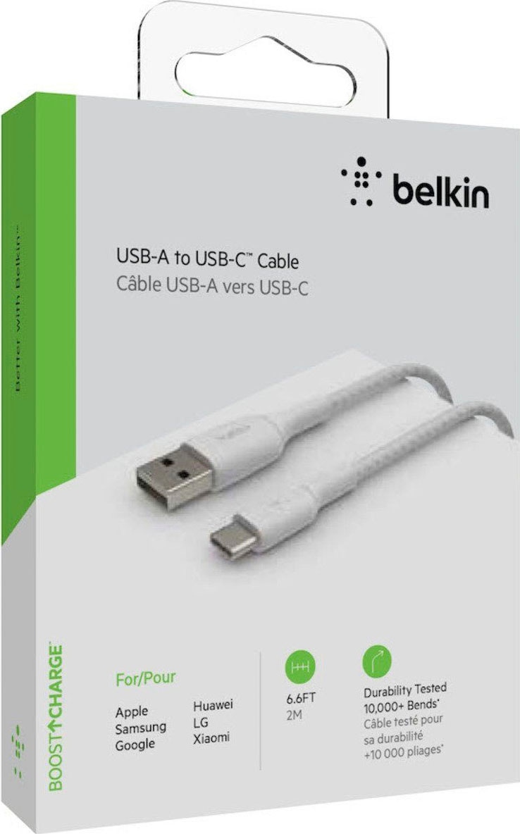 Image of Belkin USB-Kabel "USB-C/USB-A Kabel ummantelt, 2m" USB-C USB Typ A 200 cm