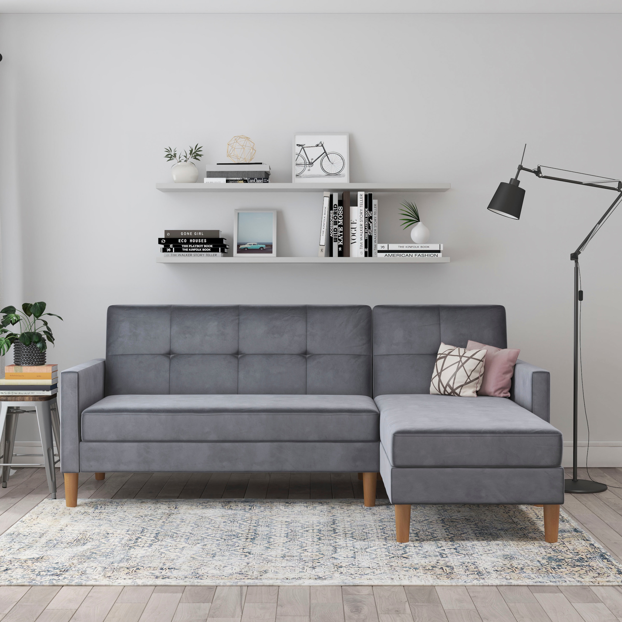 Image of Dorel Home Ecksofa "Lilly, L-Form," mit Bett-Funktion, Recamiere beidseitig montierbar, Sitzhöhe 43 cm