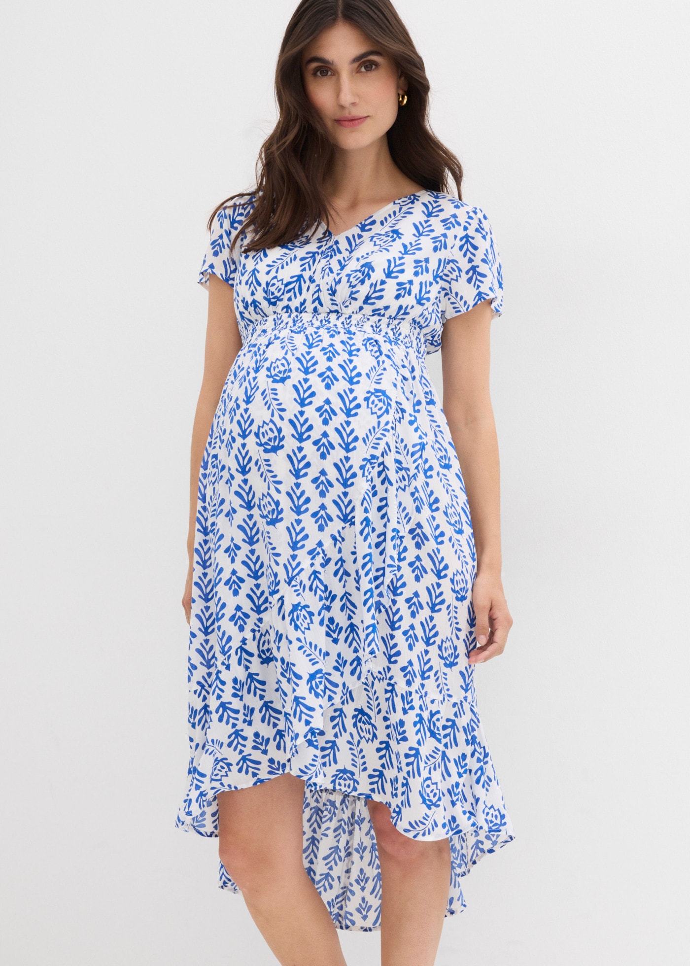 Image of bonprix Stillkleid wadenbedeckende Länge, tiefer V-Ausschnitt im Wickelschnitt