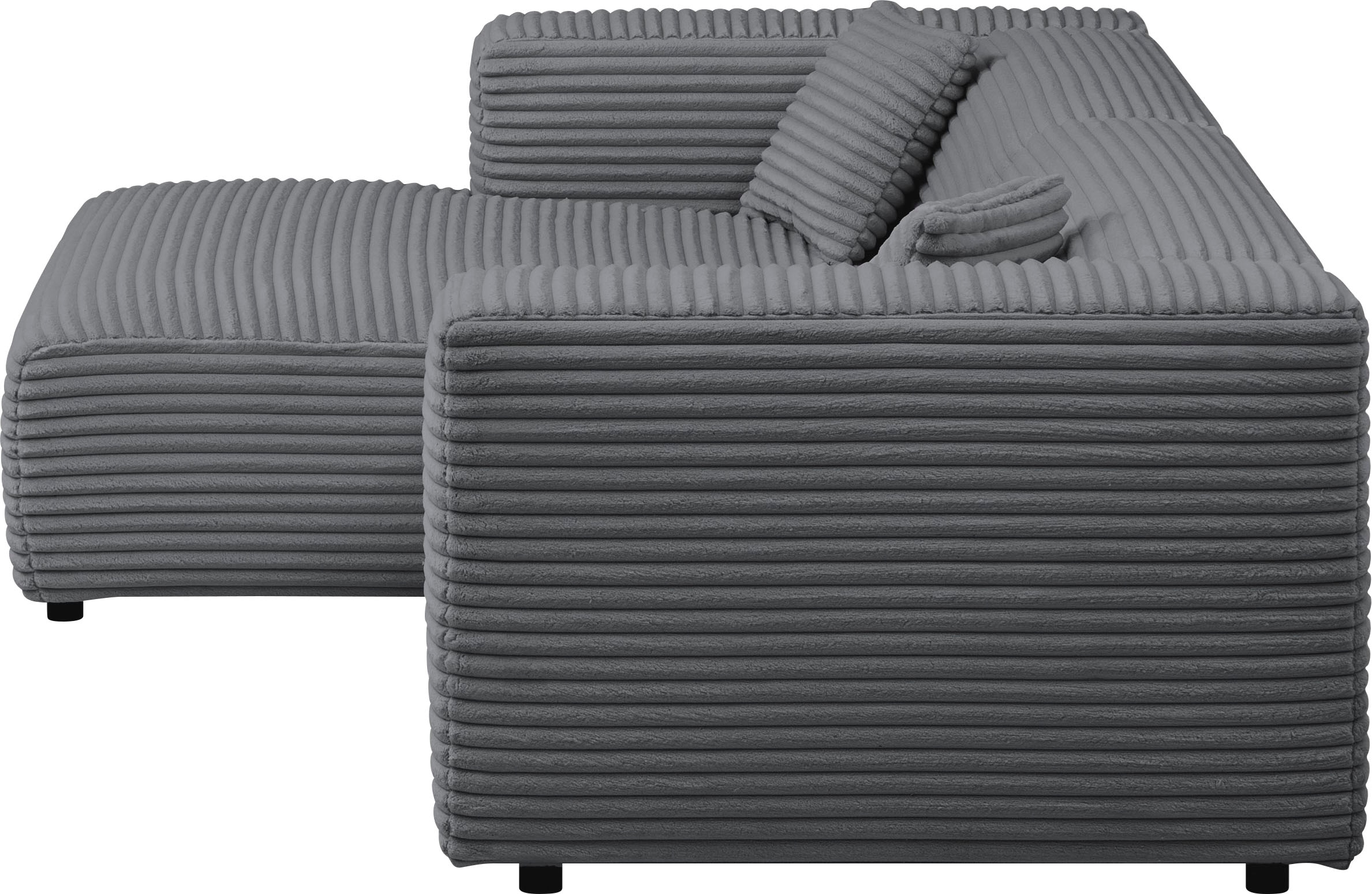 andas Polsterecke »BAKELS«, Ecksofa-Set (incl. Hocker) im trendigen Megacord