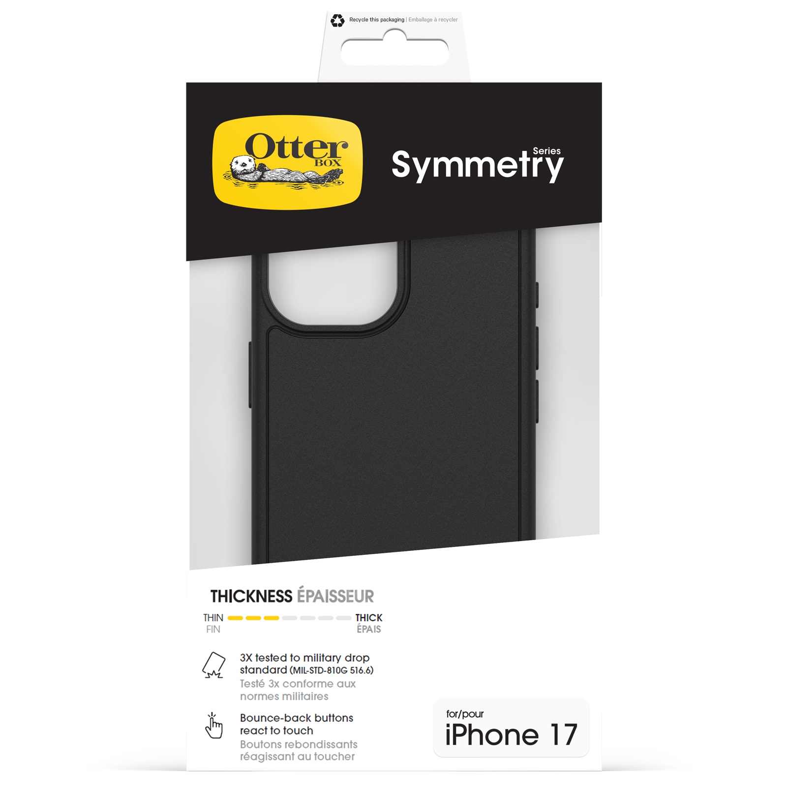 Otterbox Handyhülle »Symmetry Series für Apple iPhone 17« Apple iPhone 17 Backcover, Schutzhülle, Handyschutzhülle, Case, Schutzcase, stossfest