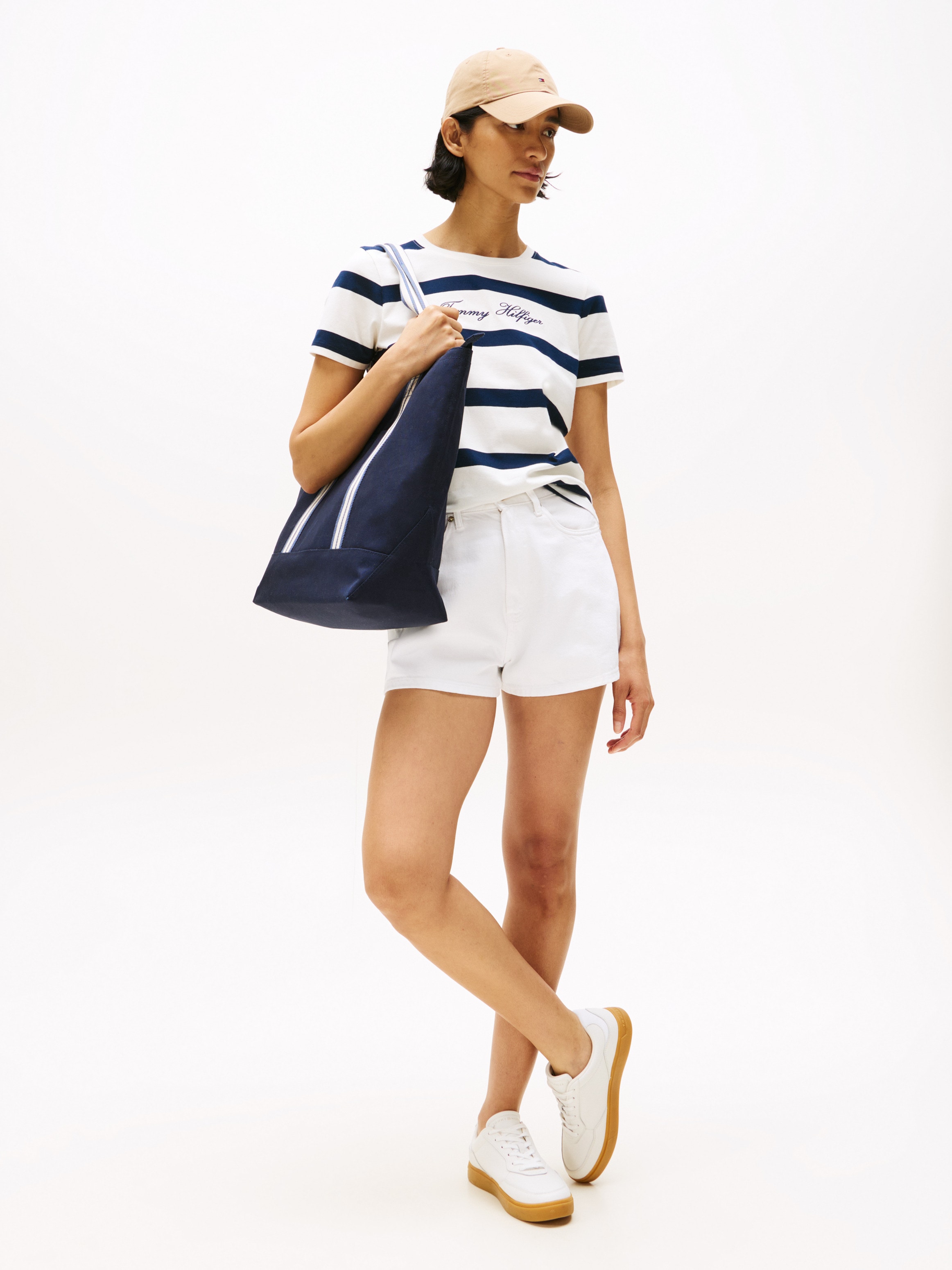 Tommy Hilfiger T-shirt à manches courtes »SCRIPT REG C-NK SS T-SHIRT« Coton