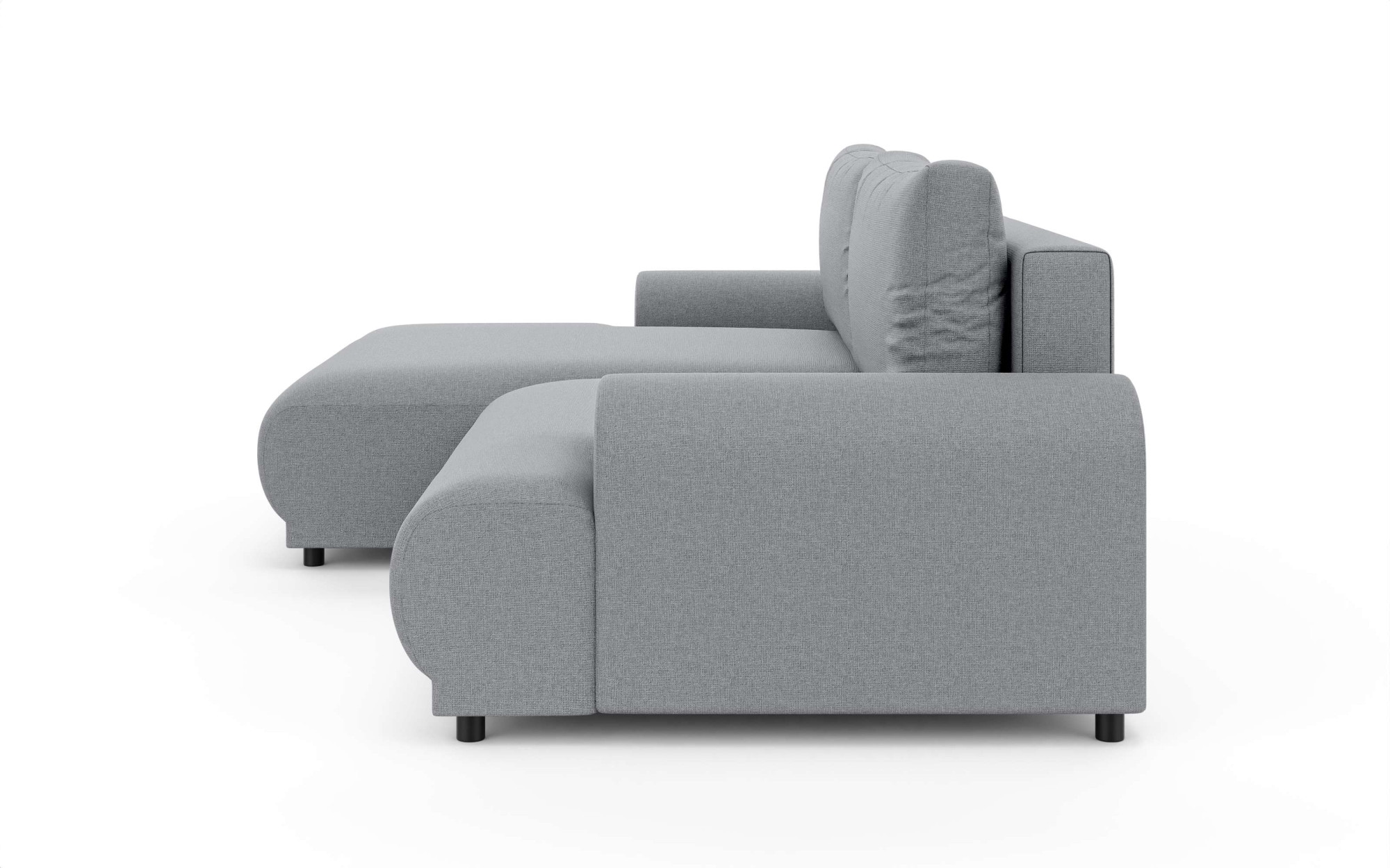 INOSIGN Ecksofa »Marsby, mit Bettfunktion und Bettkasten, Masse: B/H/T 242/65/145 cm« L-Form mit Wellenunterfederung, Recamiere links oder rechts bestellbar