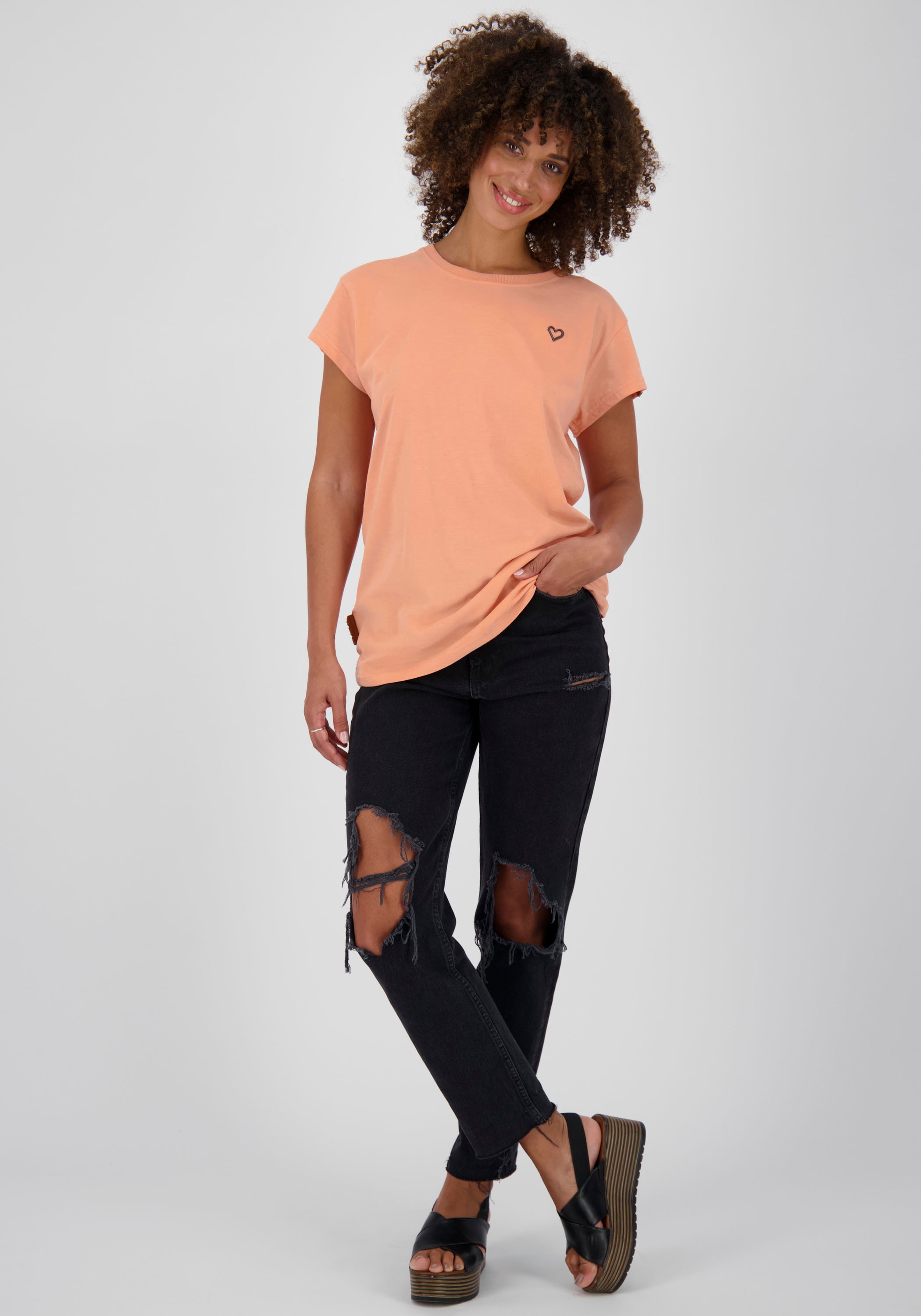 Alife & Kickin T-Shirt »MaxiAK A«, sportives Longshirt in schönen Uni-Farben