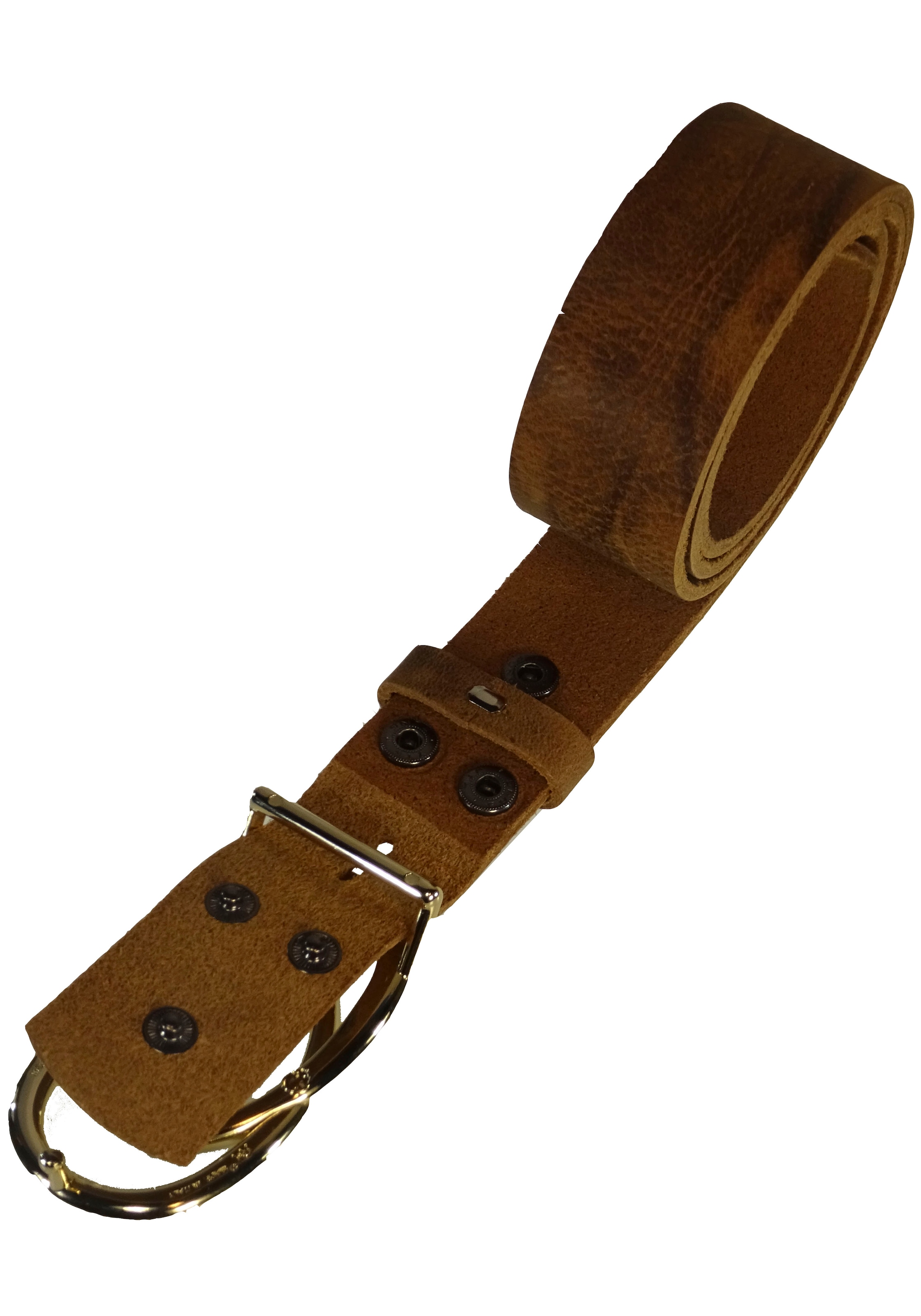 Rettungsring Gürtel Ledergürtel mit austauschbarer Schliesse »Die Elegante Gold«