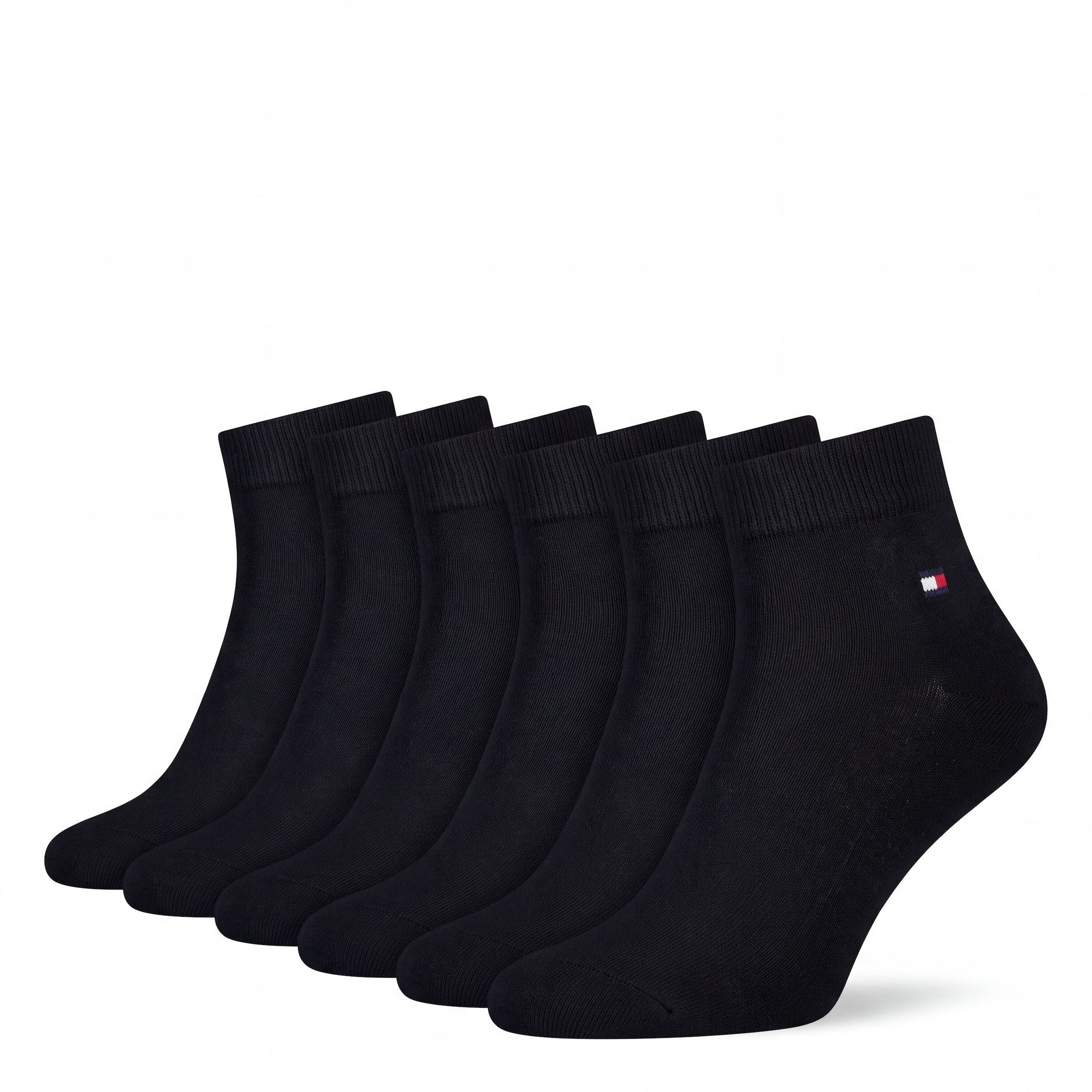 Image of Tommy Hilfiger Kurzsocken "TH MEN QUARTER 6P" 6 Paar, weicher, elastischer Rippenbund, klassisches Tommy Hilfiger Logo