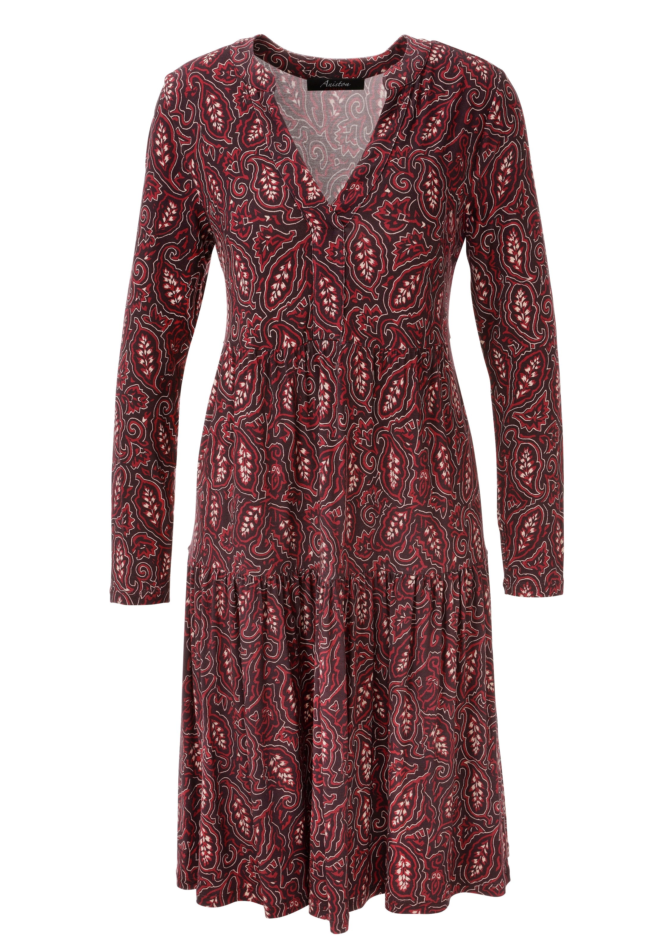 Aniston CASUAL Robe en jersey avec impression graphique feuille - chaque pièce est unique - NOUVELLE COLLECTION