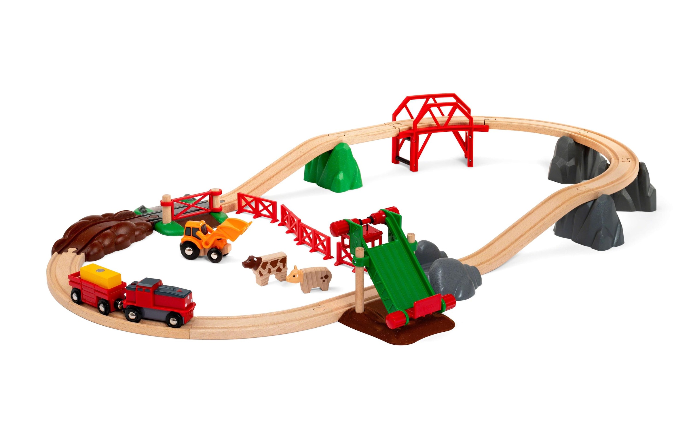 BRIO® Spielzeug-Eisenbahn »Grosses Bauernhof-Set«