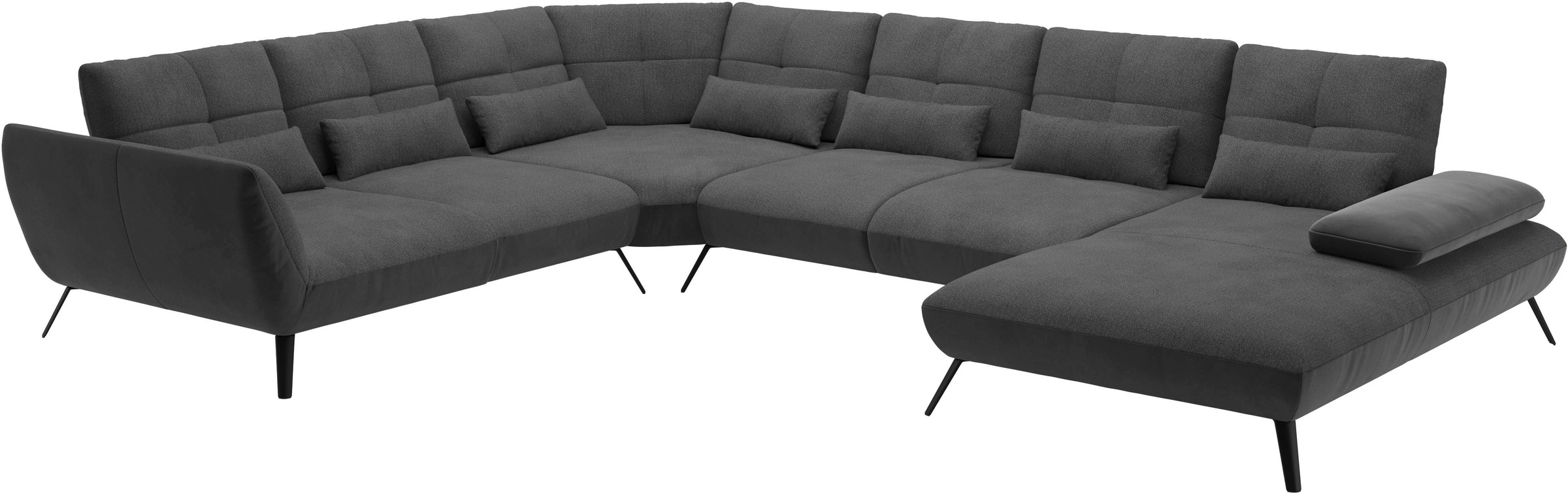 Places of Style Wohnlandschaft »Mikado U-Form«, inkl. Sitztiefenverstellung und Armteilverstellung