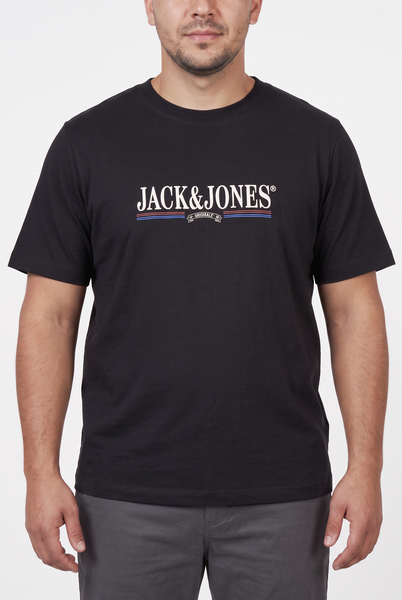 Image of Jack & Jones PlusSize T-Shirt "JORFREDERIKSBERG GRAPHIC BOX TEE SS PLS" Baumwolle, regular fit