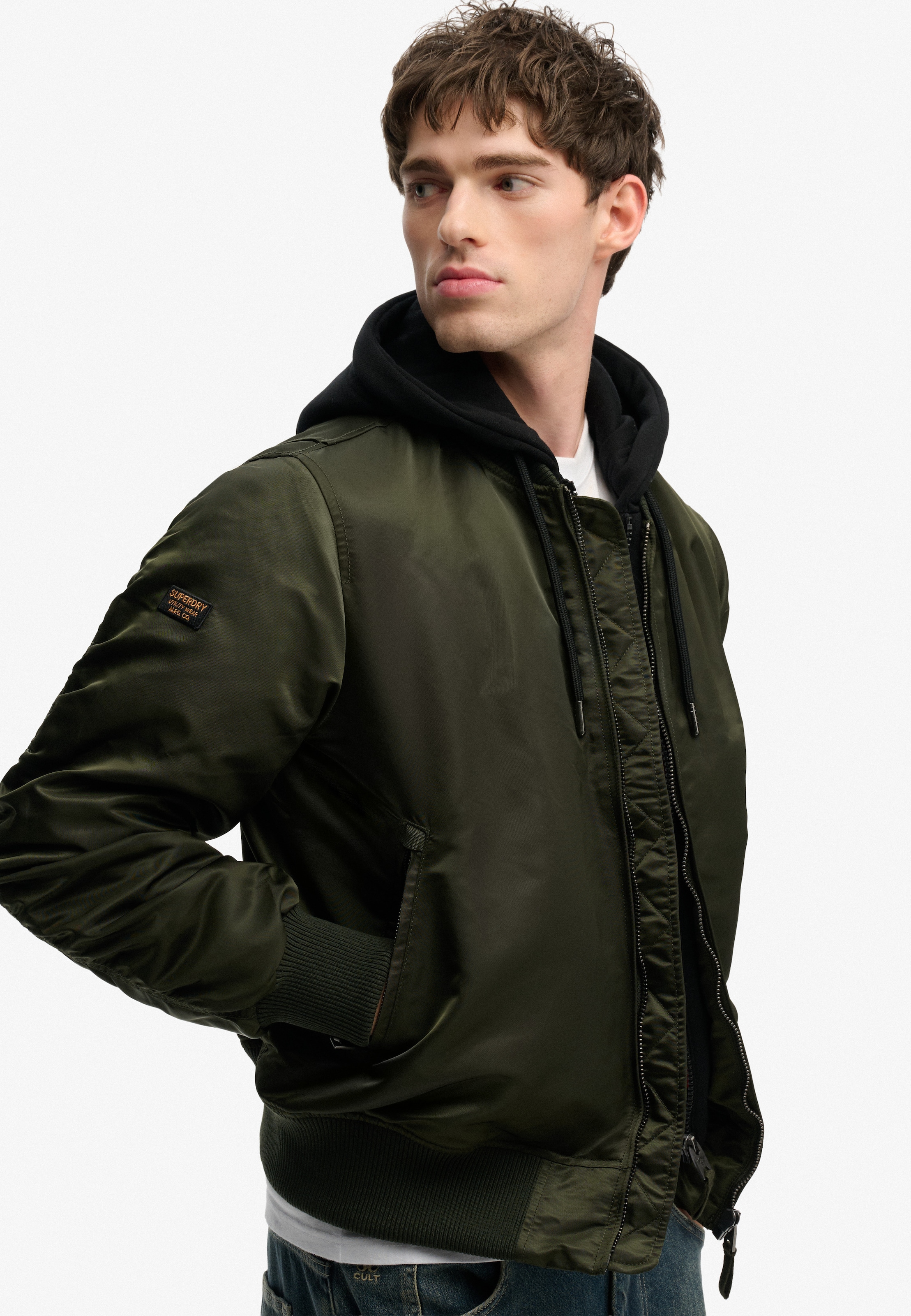 Superdry Parka »HOODED MA1 BOMBER JKT« mit Kapuze