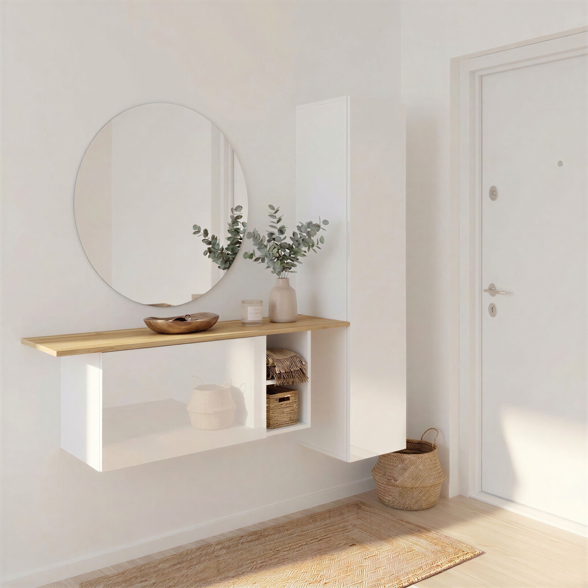 Image of borchardt Möbel Garderoben-Set "Toledo, moderne Garderobe mit Spiegel, Schminktisch mit Regalfächern" Komplett-Set