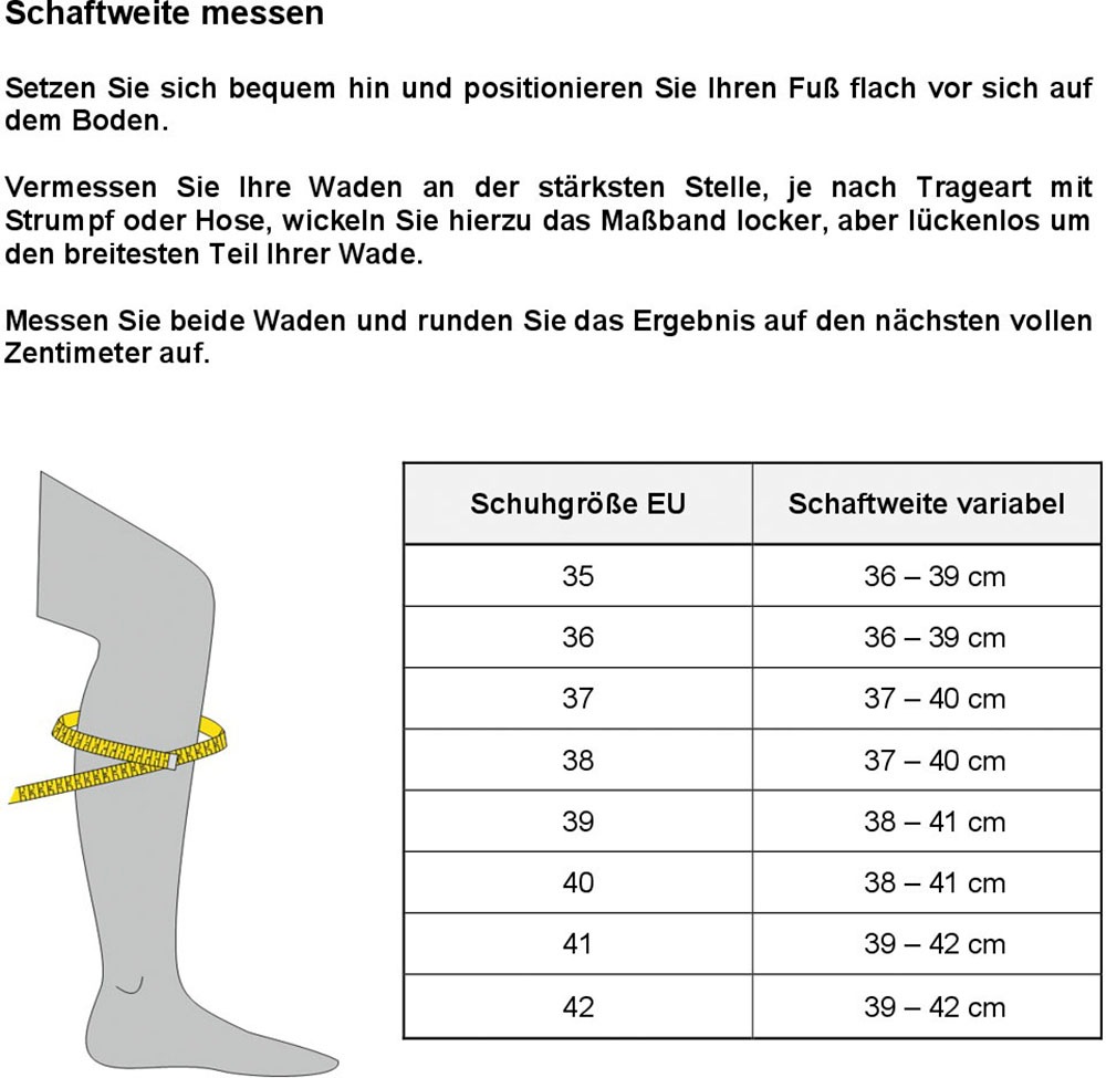 Tamaris Stiefel  Langschaftstiefel mit Vario-Schaft durch Reissverschluss an der Wade