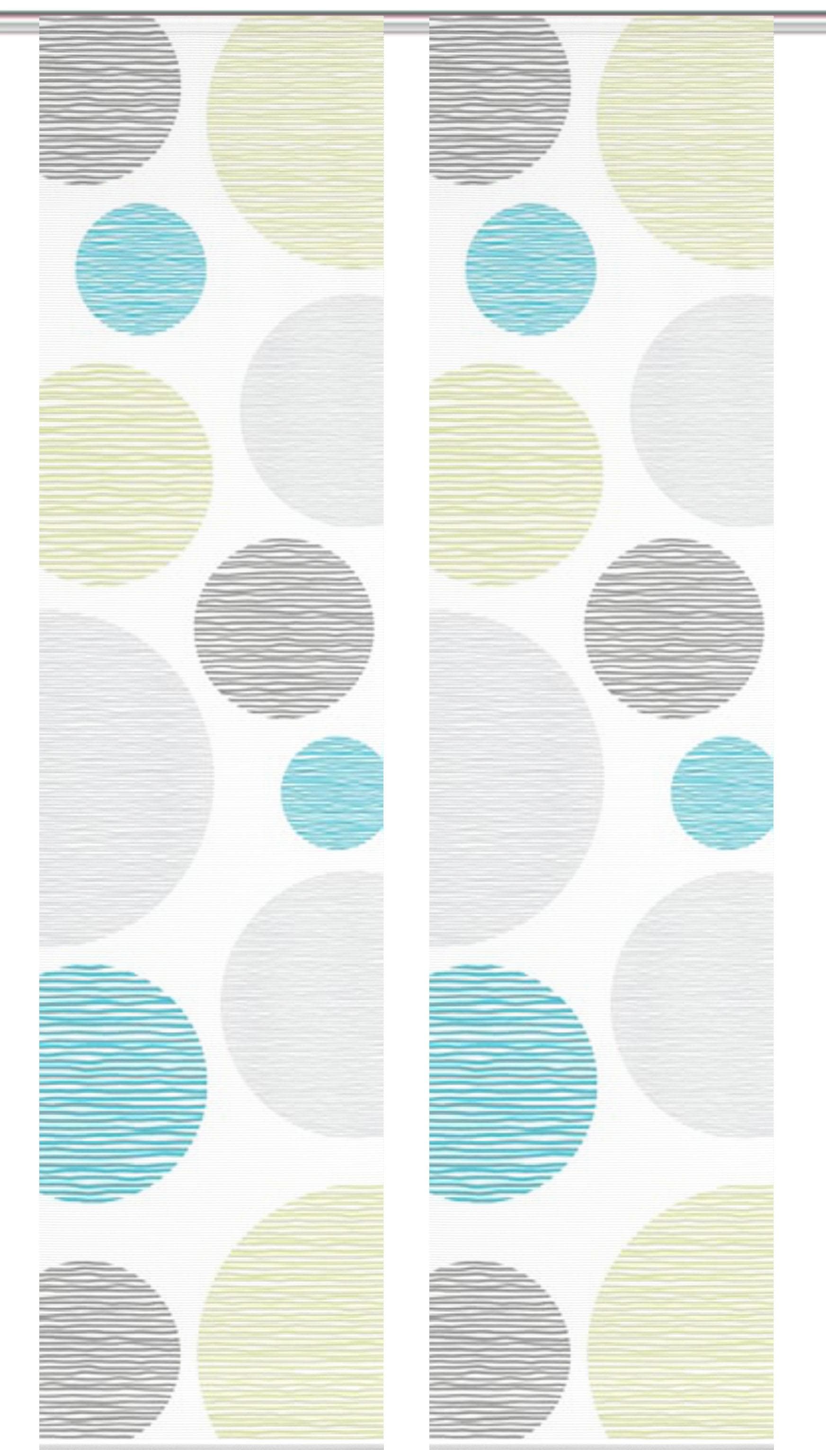 Vision S Rideau coulissant »2ER SET BORDEN« Support de panneau 2 cuis tlg. HxB: 260x60, Schiebevorhang 2er Set Digitaldruck