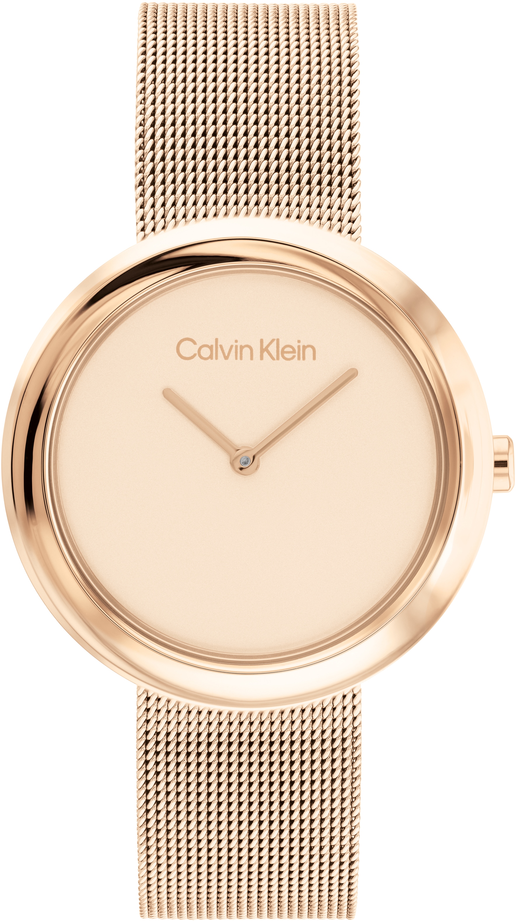 Calvin Klein Quarzuhr »Twisted Bezel, 25200013«, Armbanduhr, Damenuhr, Mineralglas, IP-Beschichtung