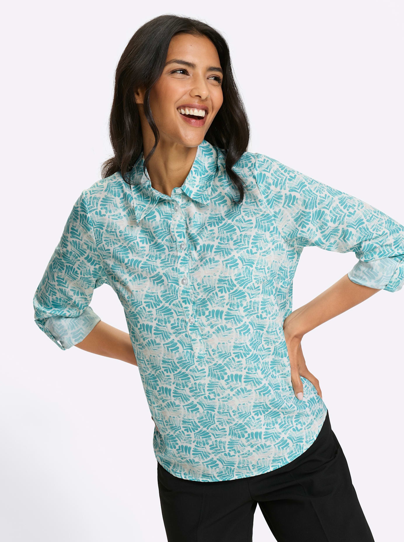 Classic Basics Langarmbluse