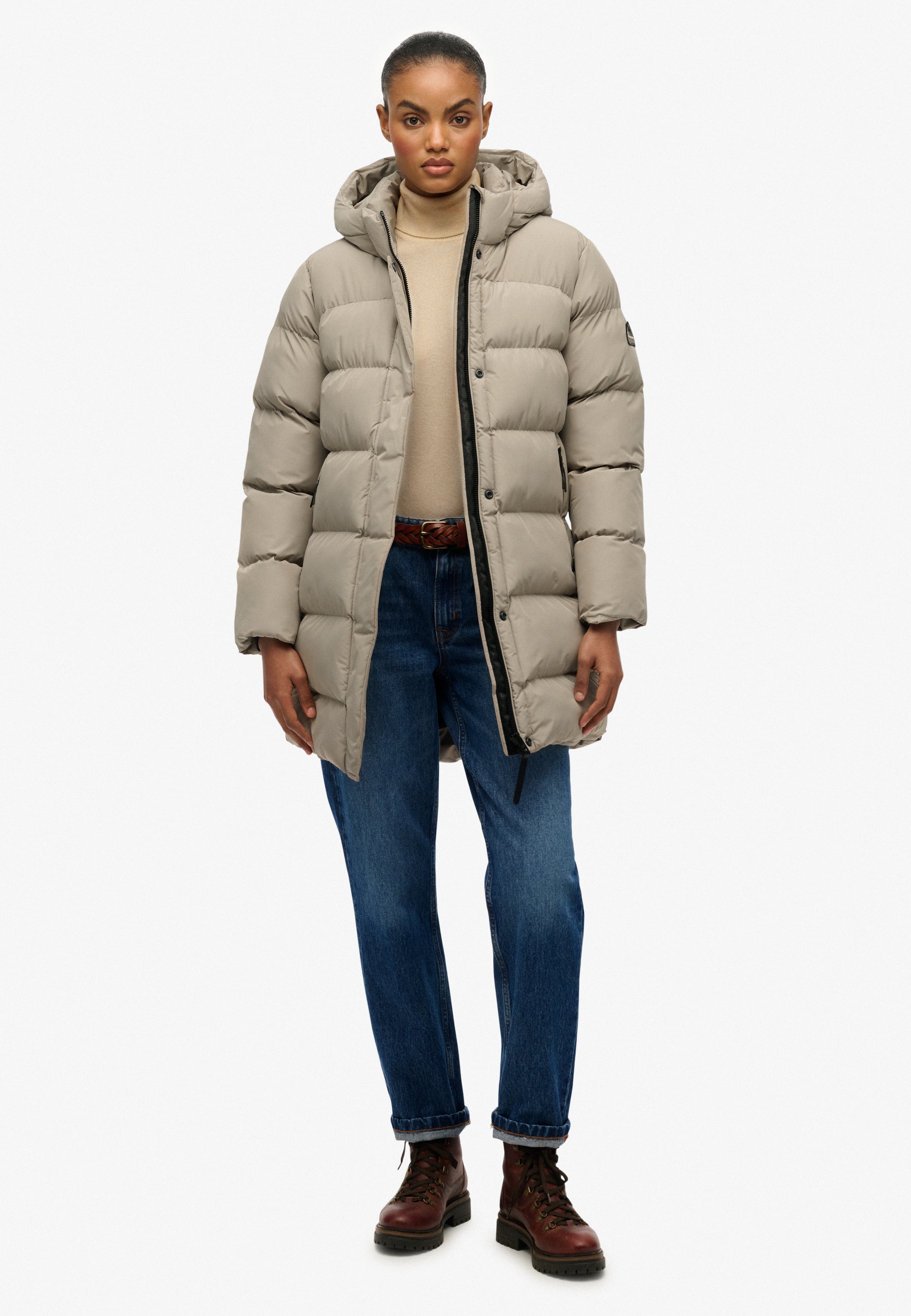 Superdry Veste matelassée »HOODED SPORTS PUFFER MID JKT« mit Kapuze