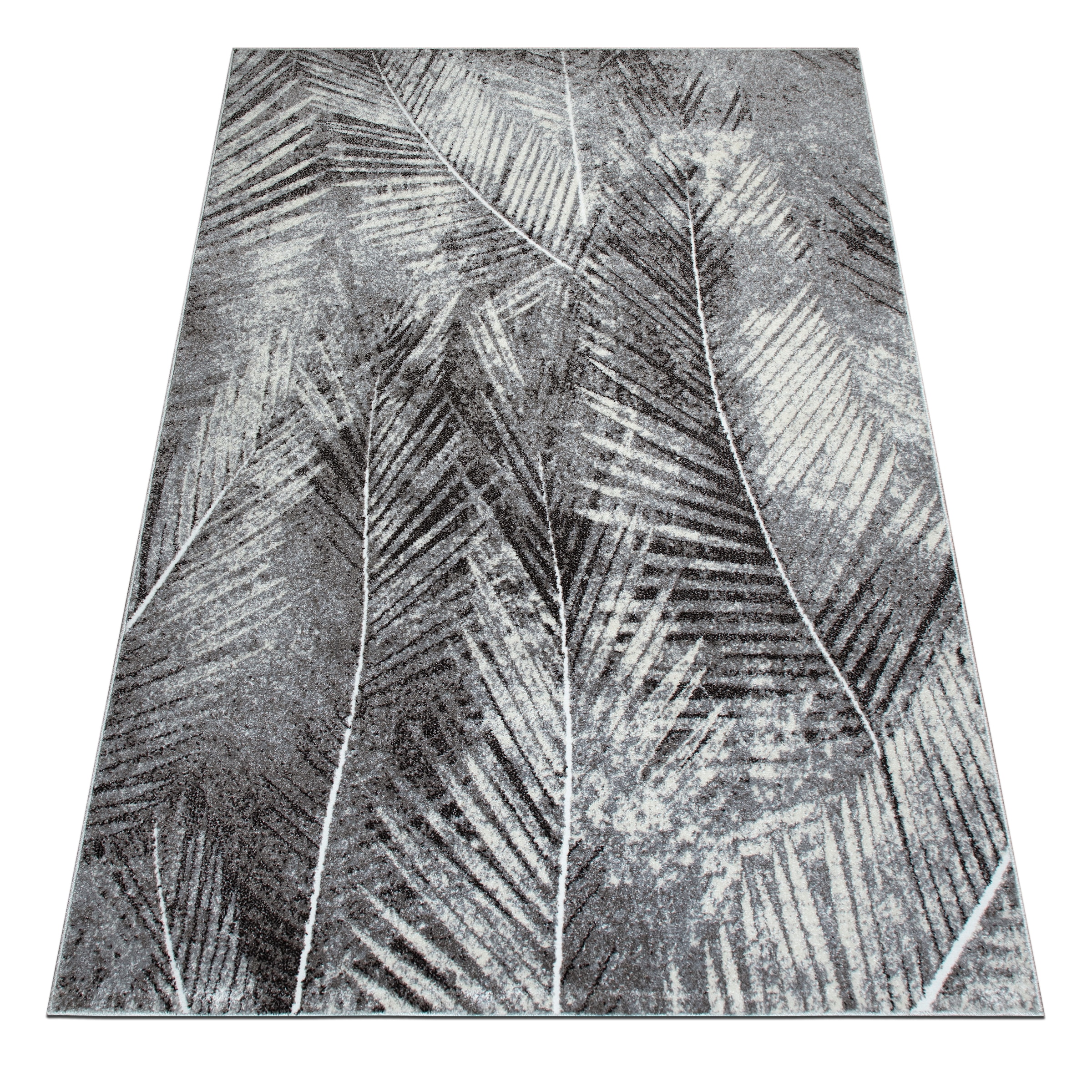 GOODproduct Teppich »Kiliv, modernes Blatt Design« rechteckig 9 mm Höhe mit besonders weichem Flor, Kurzflor,