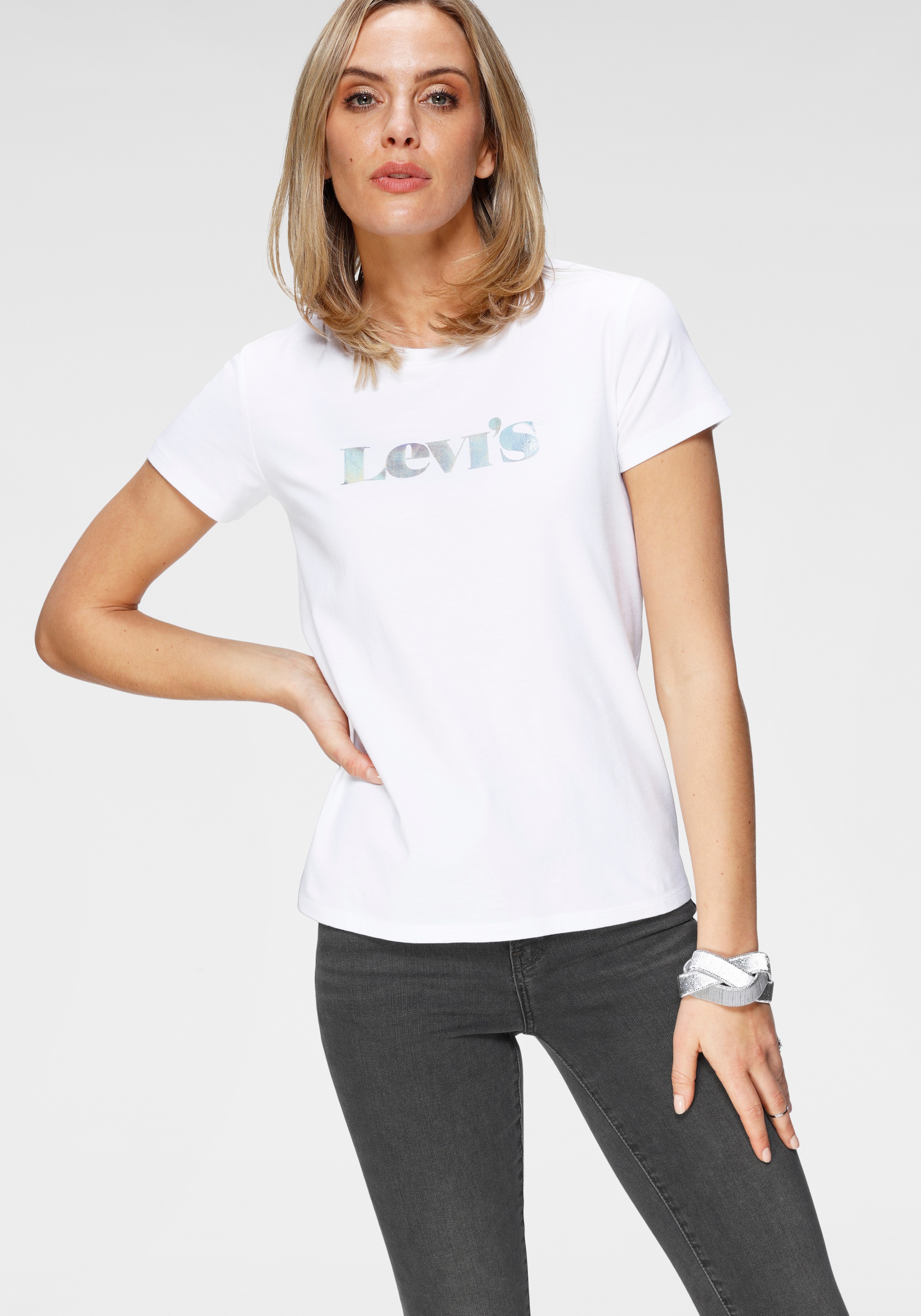 Image of Levi's® Rundhalsshirt »The Perfect Tee Pride Edition«, mit glänzendem Marken-Schriftzug bei Ackermann Versand Schweiz