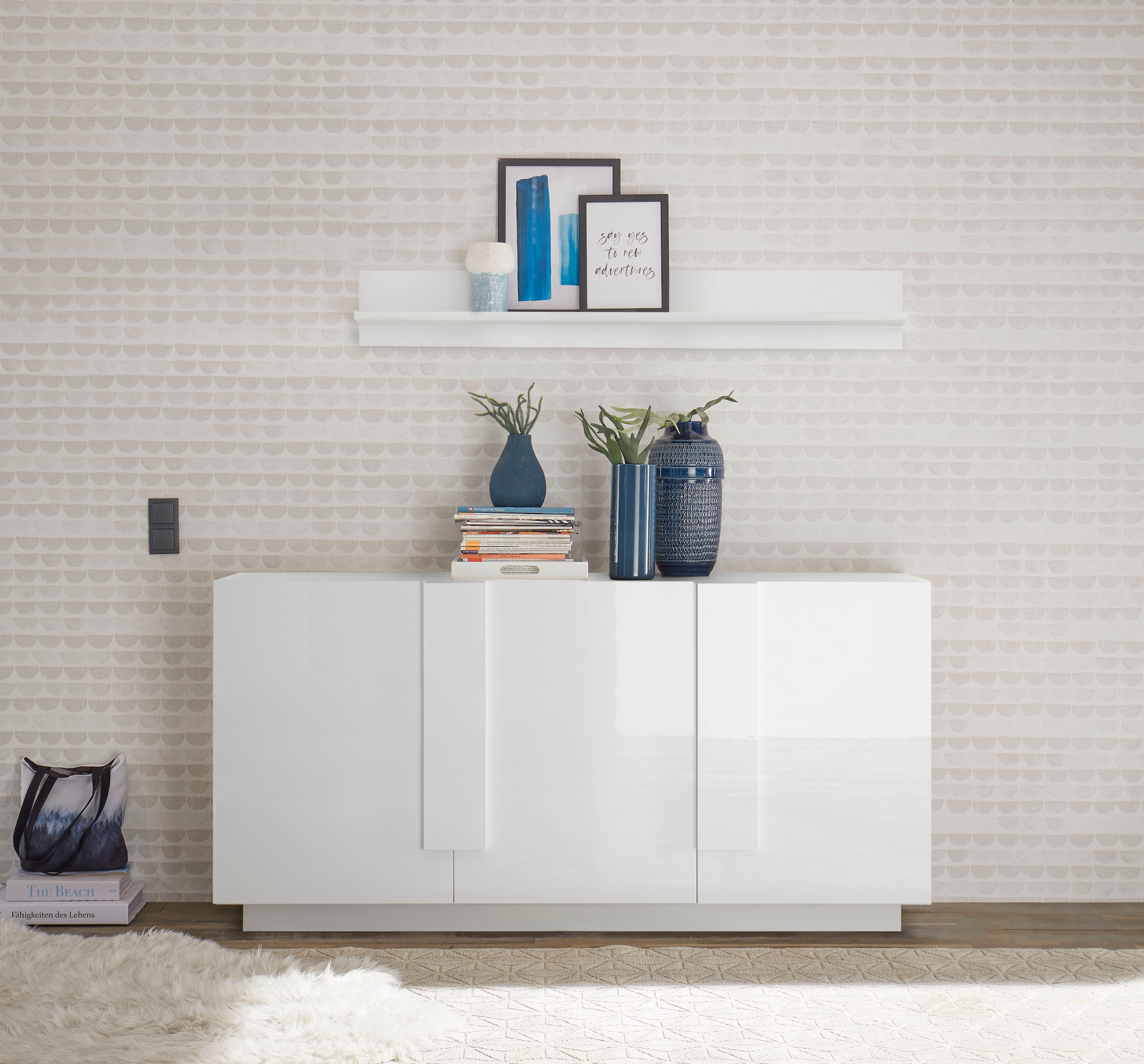 Image of Home affaire Sideboard "Jupiter, Breite 181 cm, Kommode 3 Türen - Soft Closing, Anrichte," moderne Griffblende, FSC, cleveres Stauraumkonzept