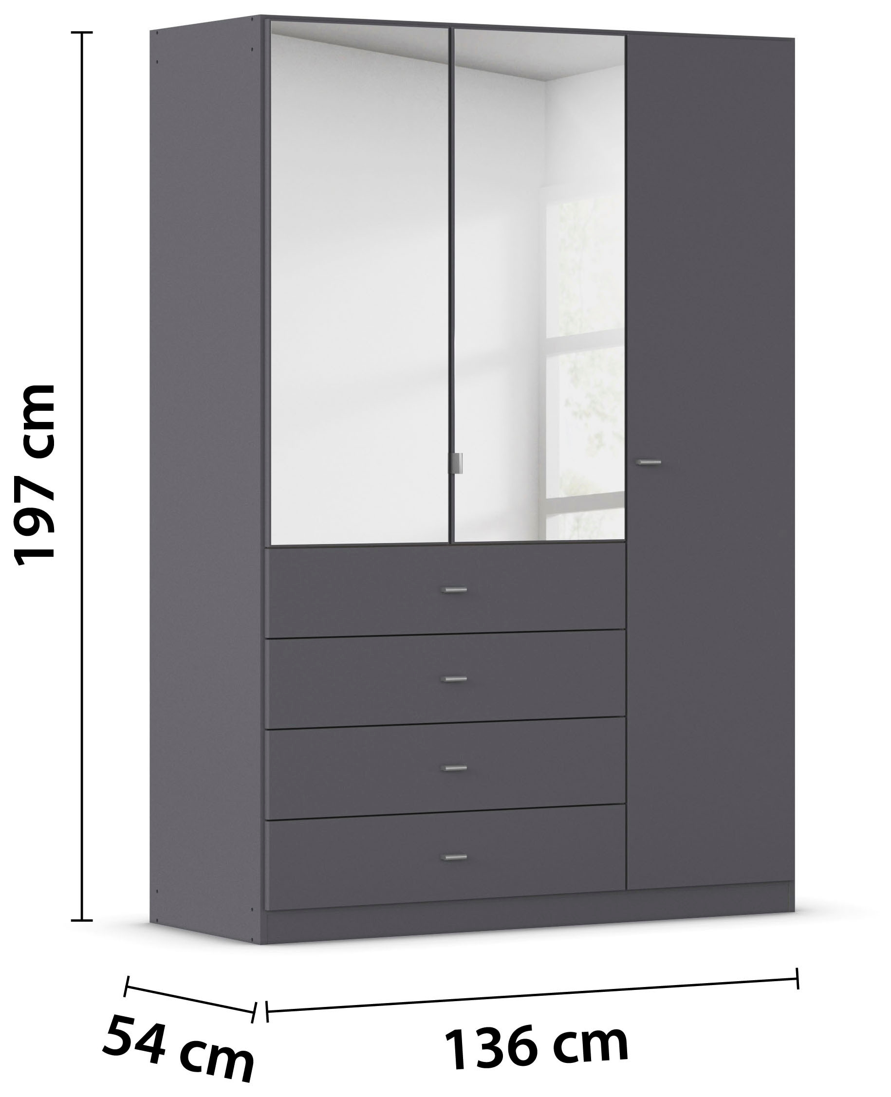 rauch Armoires à vêtements »Sinsheim« mit 4 breiten Schubkästen