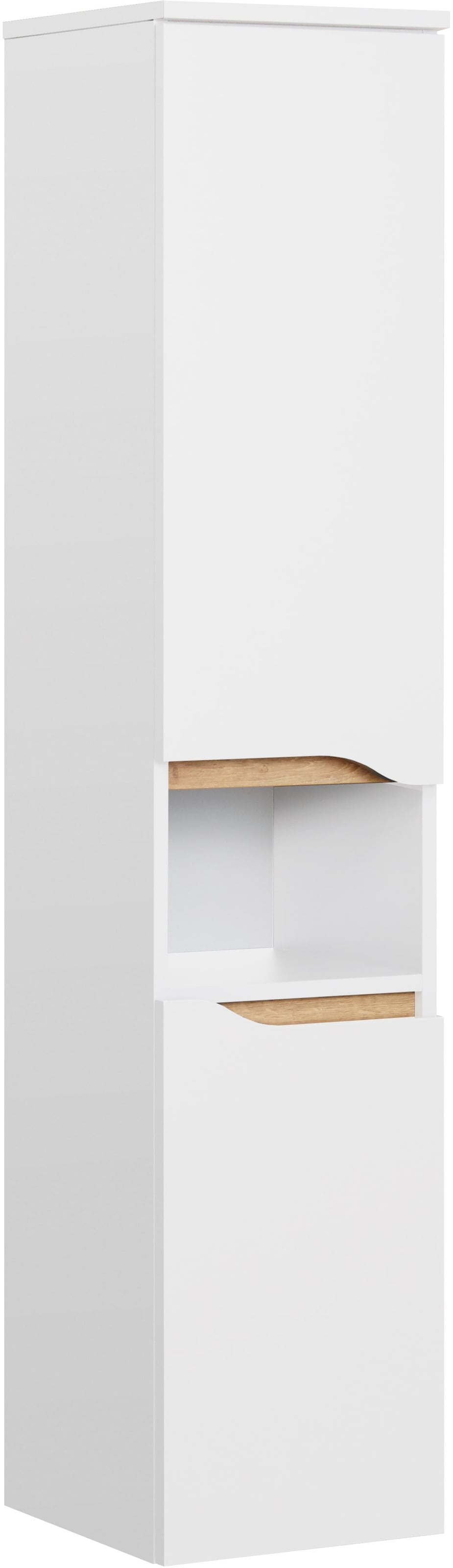 Image of Saphir Midischrank "Quickset Badschrank 30 cm breit, 2 Türen, 1 Nische, 2 Einlegeböden" Badezimmer-Midischrank inkl. Türdämpfer, grifflos
